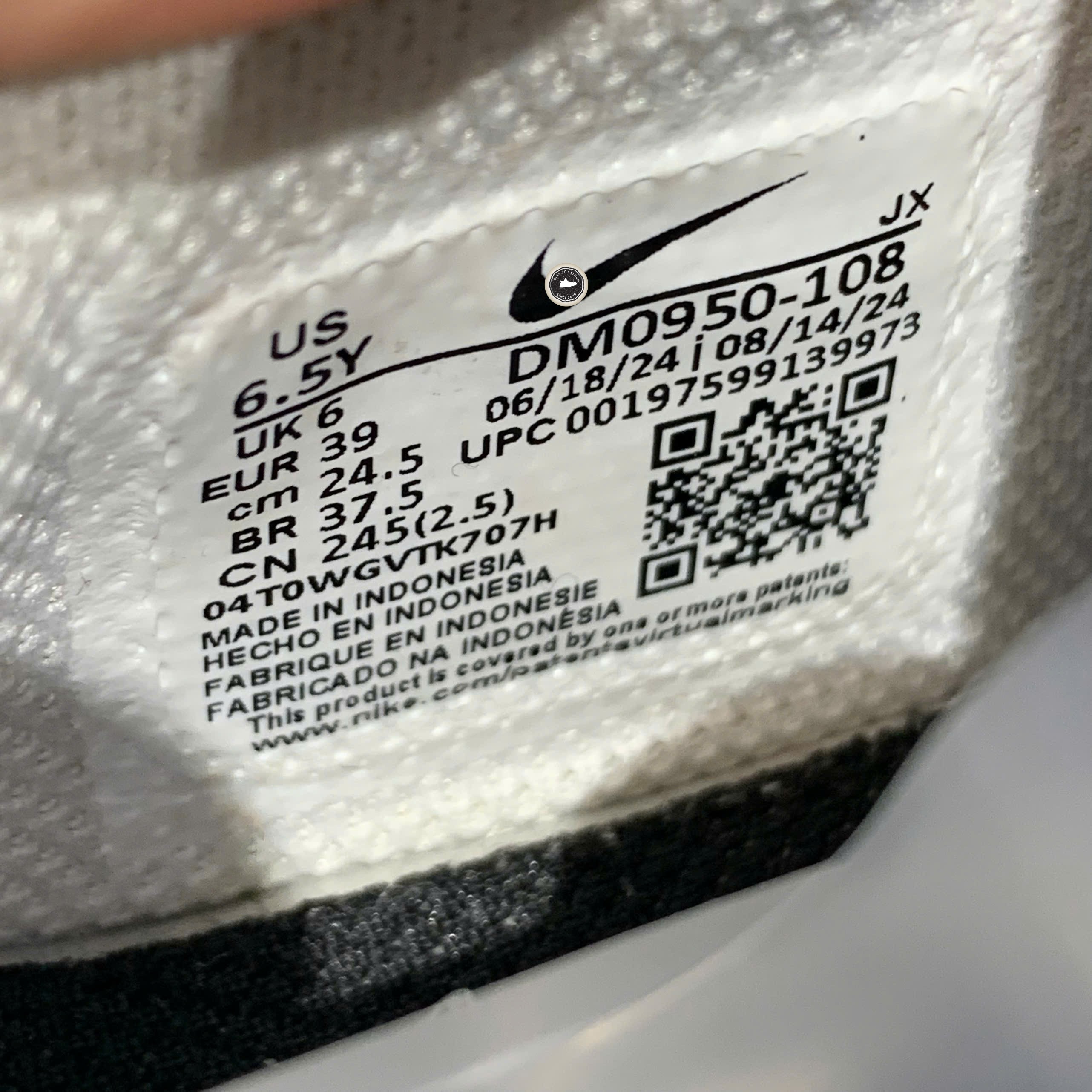 Nike Cortez GS White Black - DM0950 108 - Size 39 - GIÀY 2HAND CHÍNH HÃNG PVN24198