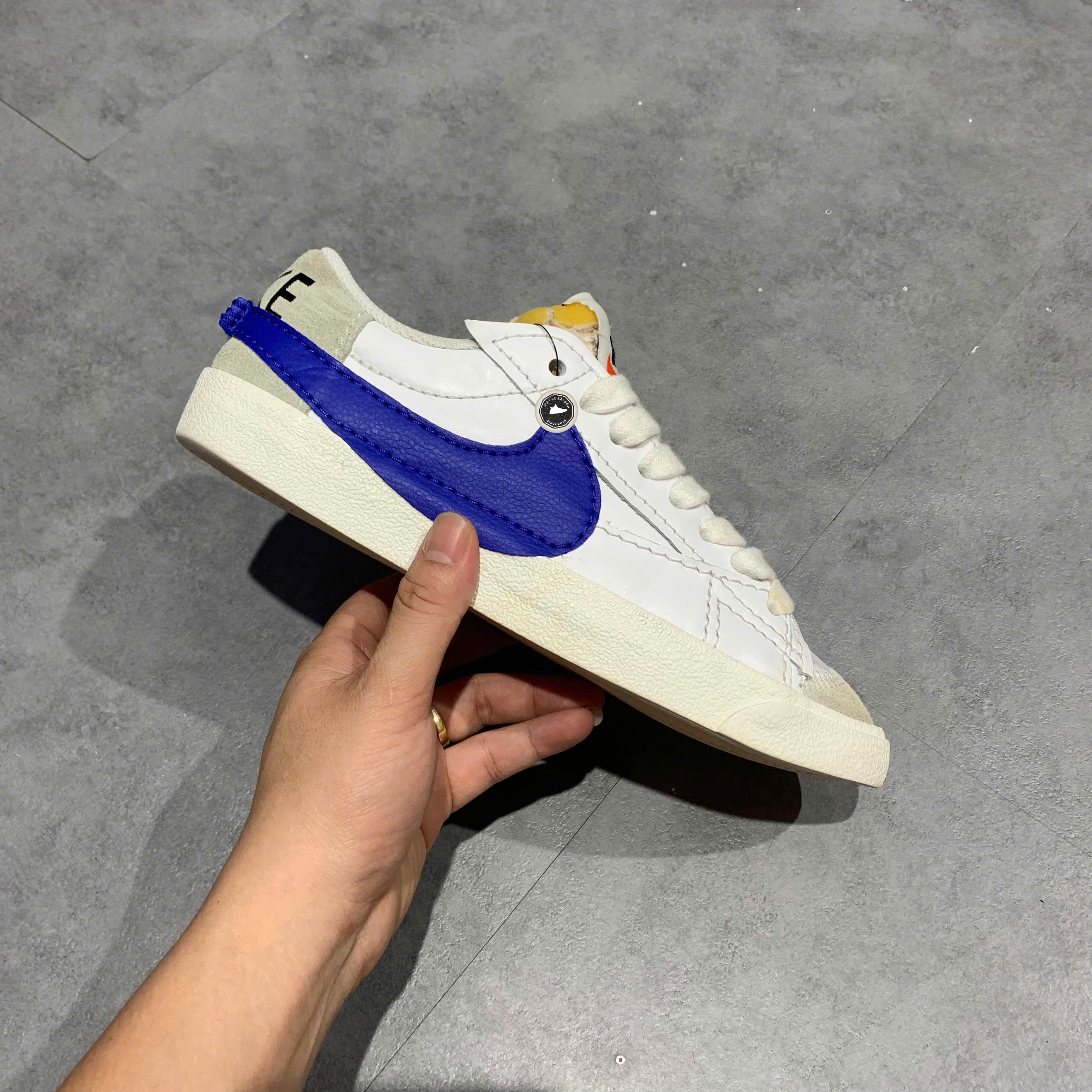 Nike Blazer Low '77 Jumbo White Old Royal - DQ8768 100 - Size 40.5 - GIÀY 2HAND CHÍNH HÃNG PVN24473