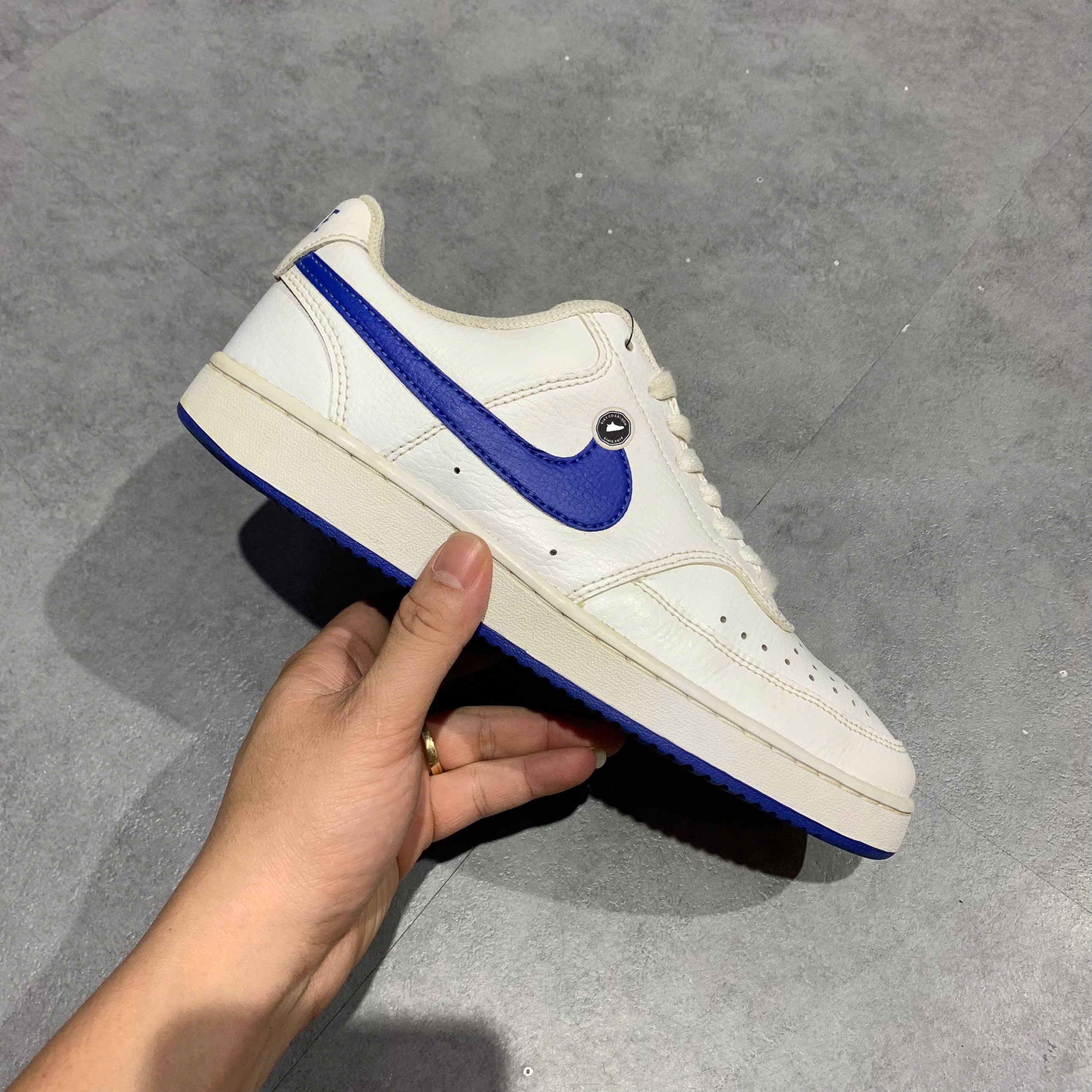 Nike Court Vision Low White Game Royal - CD5463 103 - Size 40.5 - GIÀY 2HAND CHÍNH HÃNG PVN24449