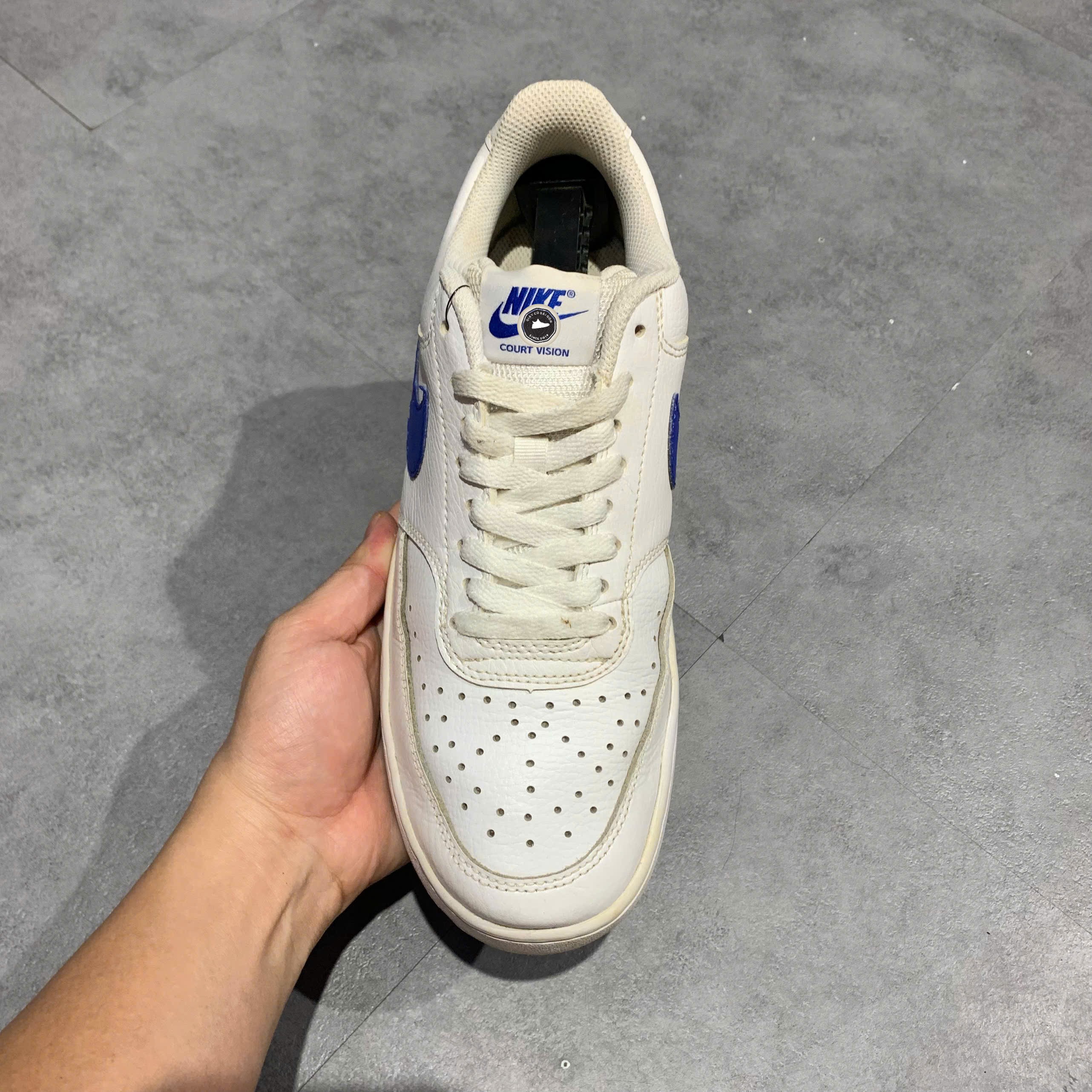 Nike Court Vision Low White Game Royal - CD5463 103 - Size 40.5 - GIÀY 2HAND CHÍNH HÃNG PVN24449