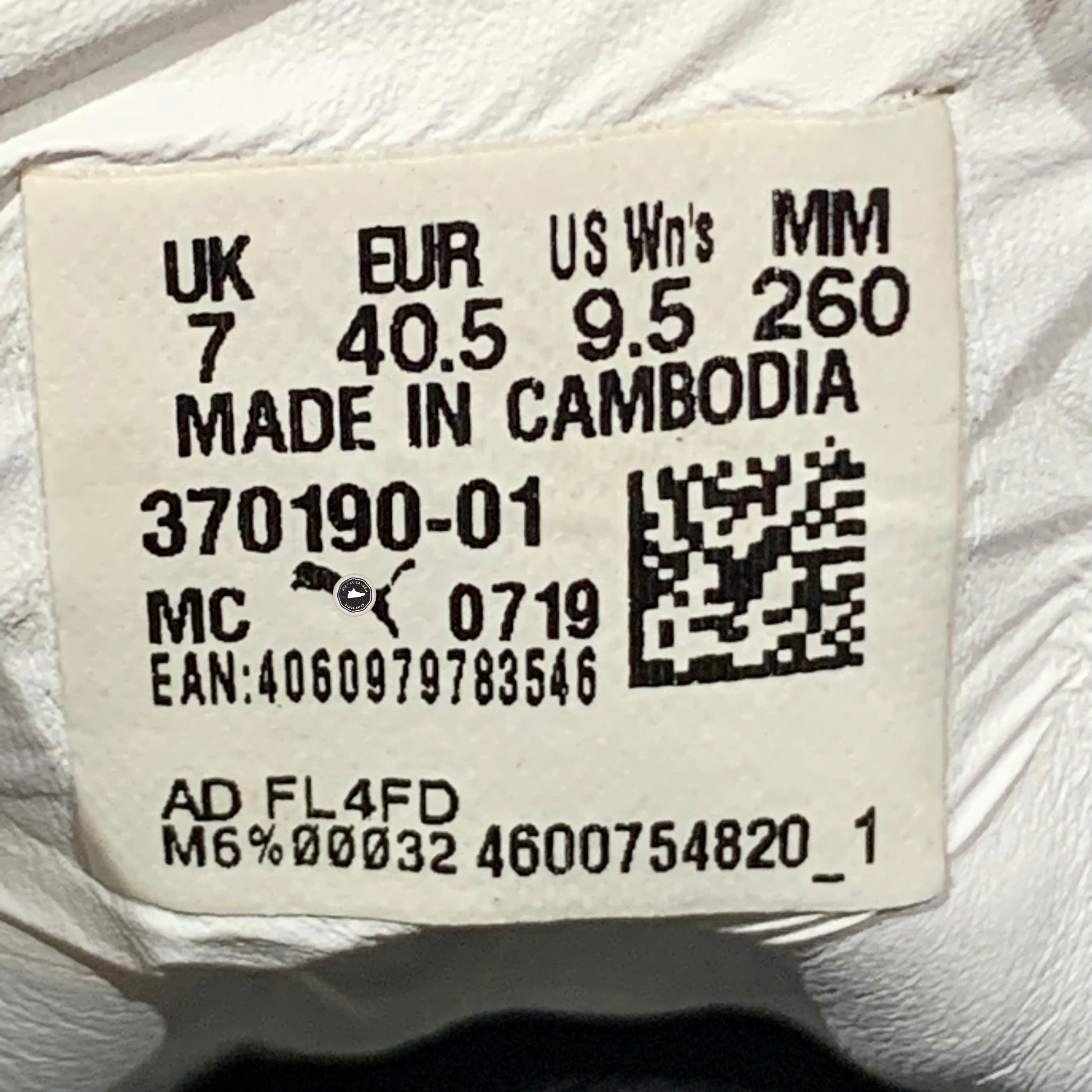 Puma Basket Badge HNDWRTTN White - 370190 01 - Size 40.5 - GIÀY 2HAND CHÍNH HÃNG PVN24405