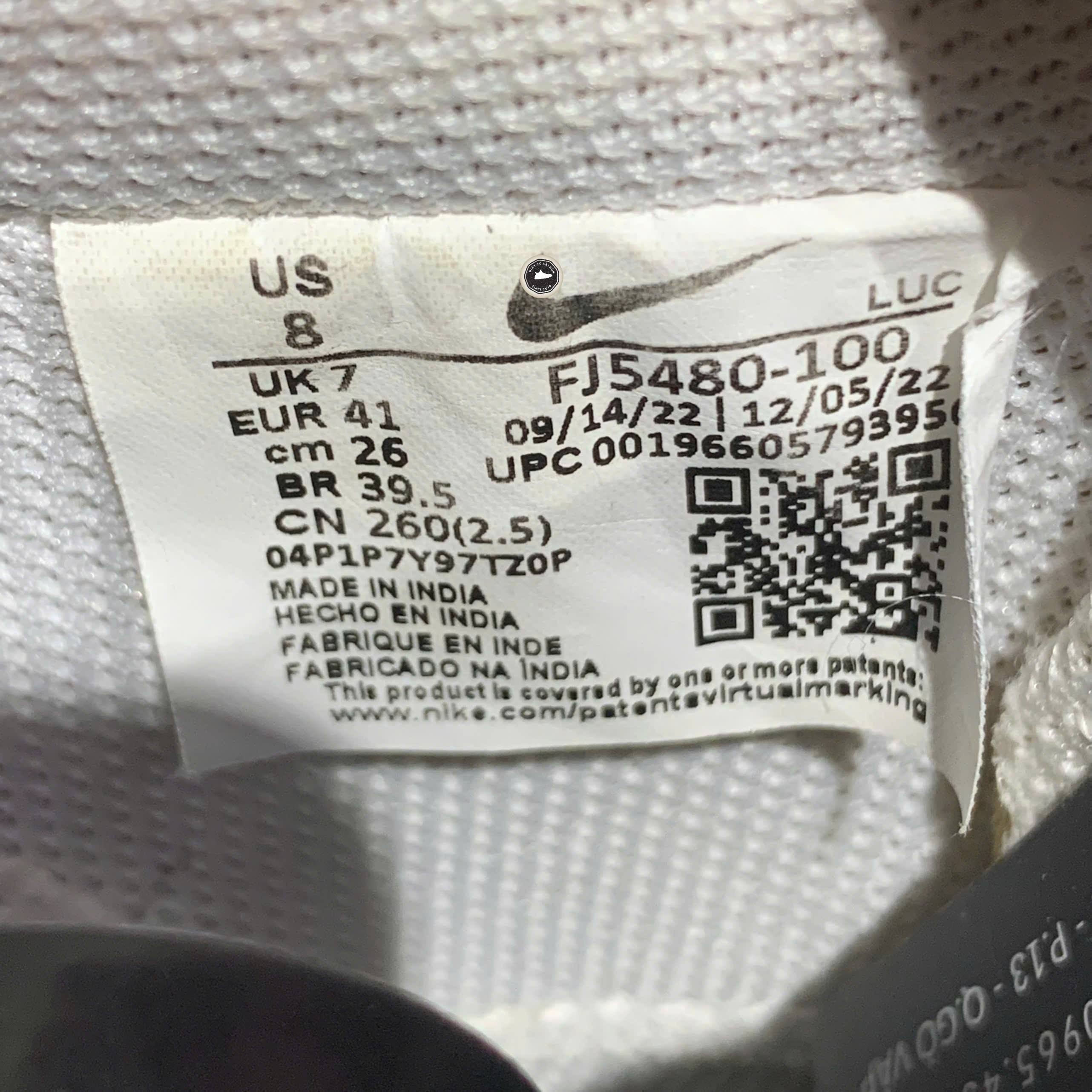 Nike Court Vision Low White Oil Green - FJ5480 100 - Size 41 - GIÀY 2HAND CHÍNH HÃNG PVN24340