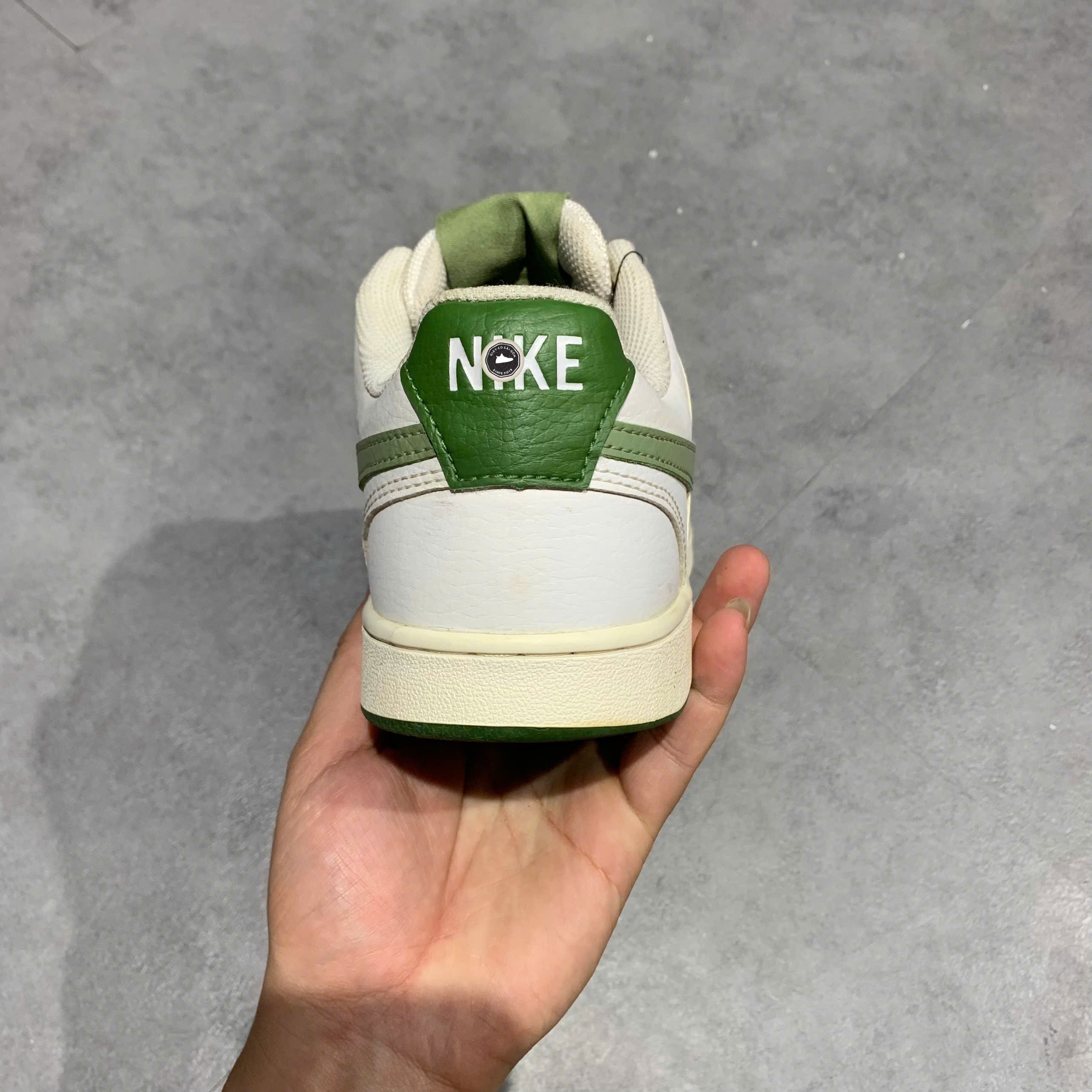 Nike Court Vision Low White Oil Green - FJ5480 100 - Size 41 - GIÀY 2HAND CHÍNH HÃNG PVN24340