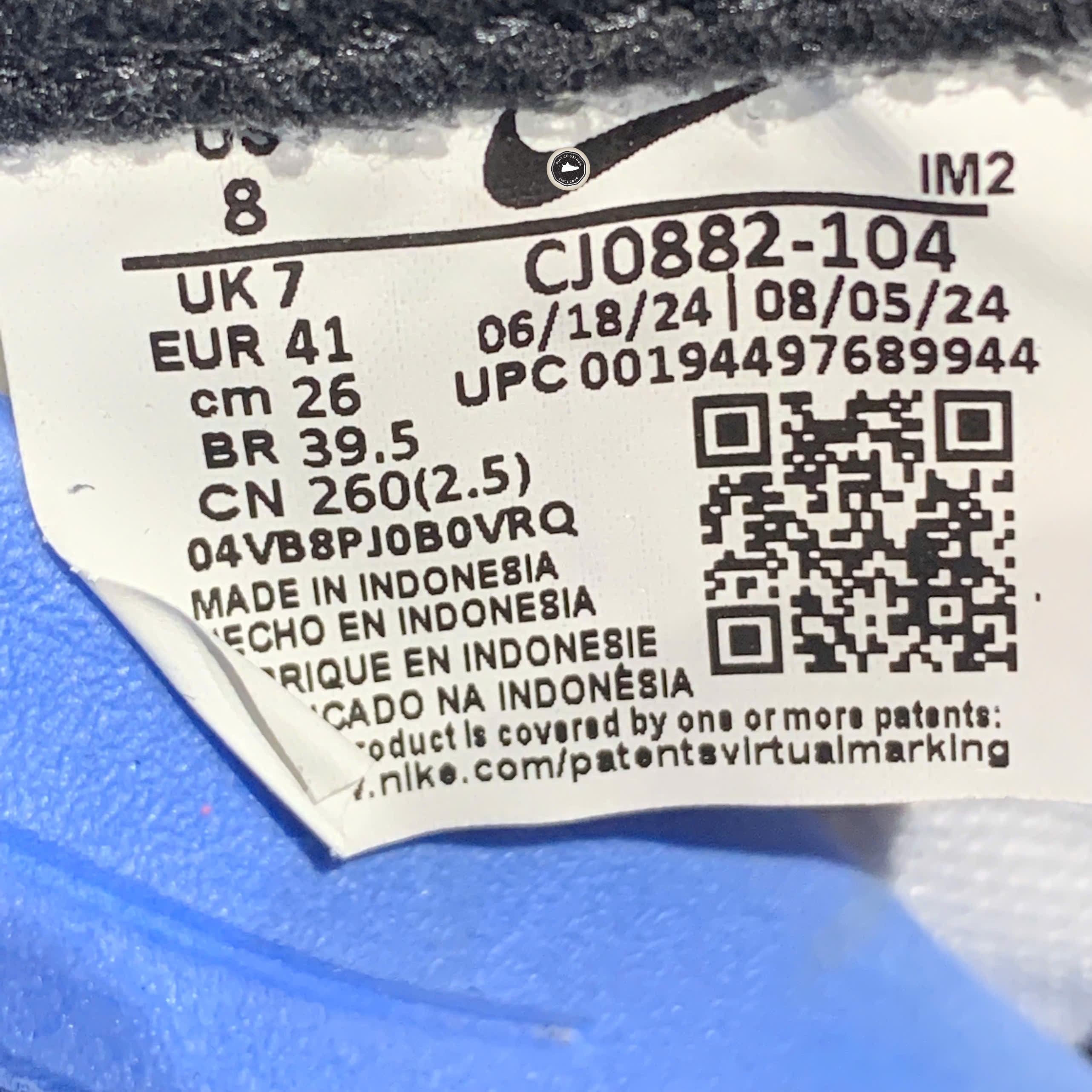 Nike SB Alleyoop White Team Royal - CJ0882 104 - Size 41 - GIÀY 2HAND CHÍNH HÃNG PVN24329