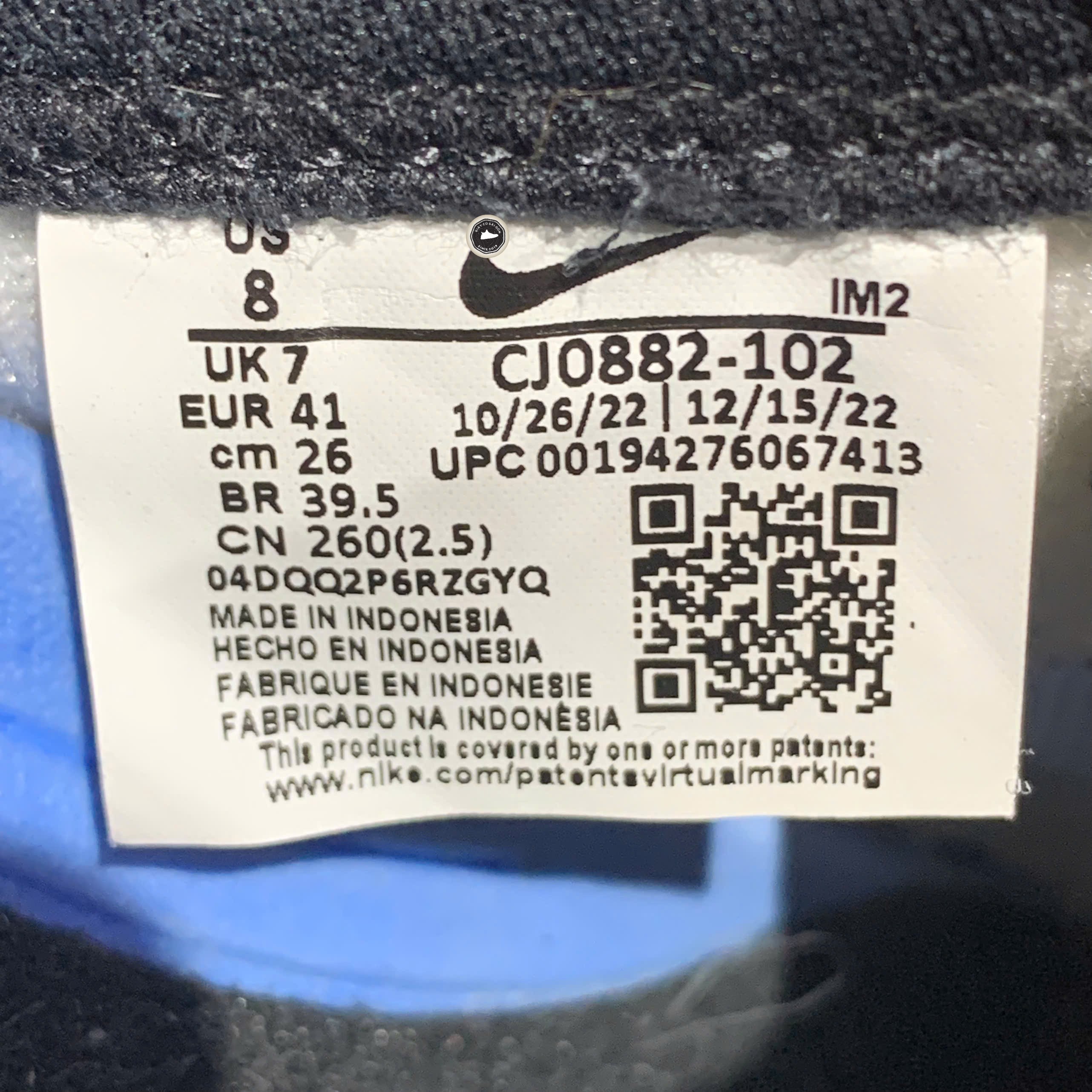 Nike SB Alleyoop "Black Toe" - CJ0882 102 - Size 41 - GIÀY 2HAND CHÍNH HÃNG PVN24508