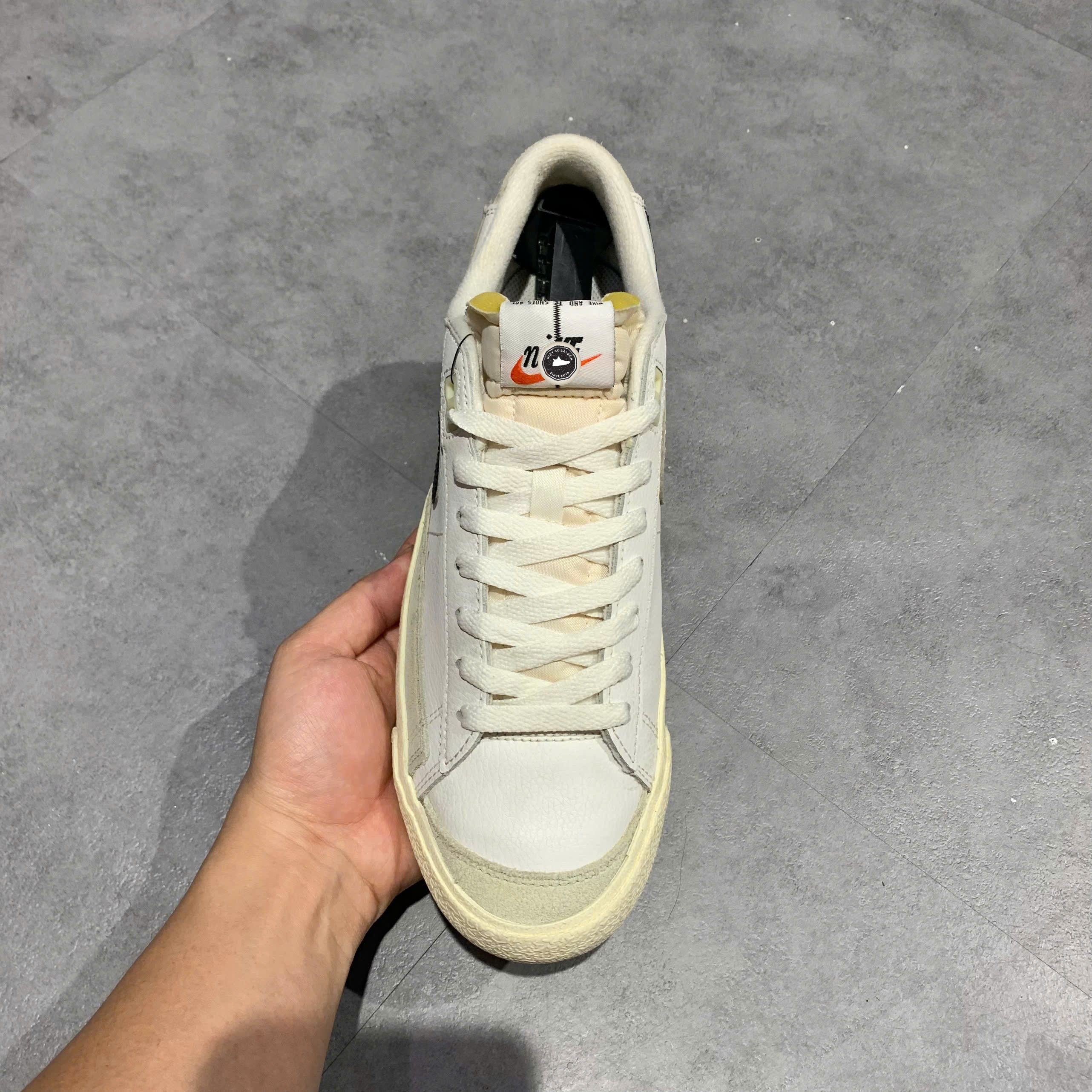Nike Blazer Low '77 Split White Black Grey - DZ2544 100 - Size 41 - GIÀY 2HAND CHÍNH HÃNG PVN24396