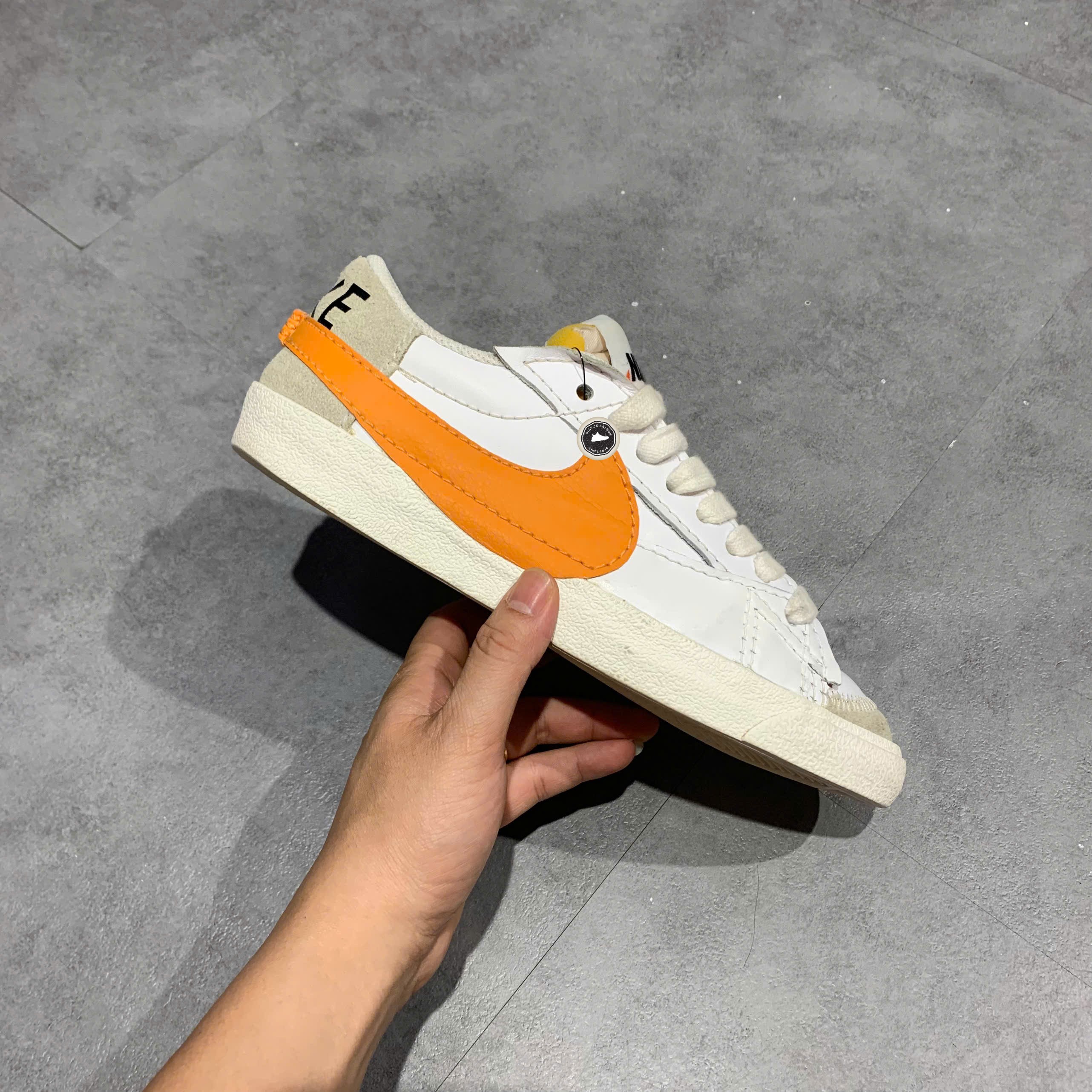 Nike Blazer Low '77 Jumbo White Alpha Orange - DN2158 100 - Size 41 - GIÀY 2HAND CHÍNH HÃNG PVN24188