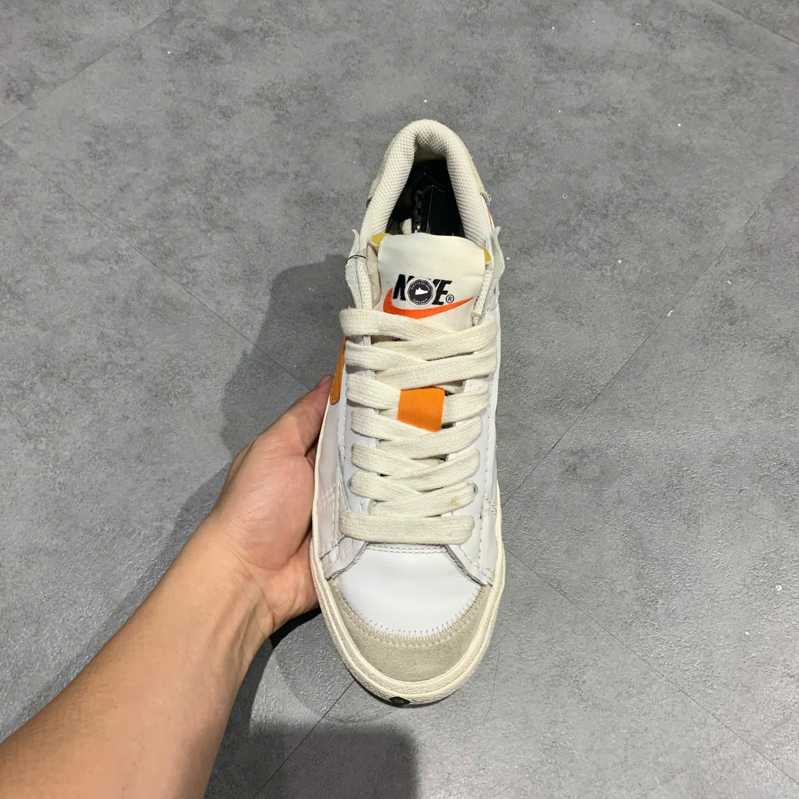Nike Blazer Low '77 Jumbo White Alpha Orange - DN2158 100 - Size 41 - GIÀY 2HAND CHÍNH HÃNG PVN24188