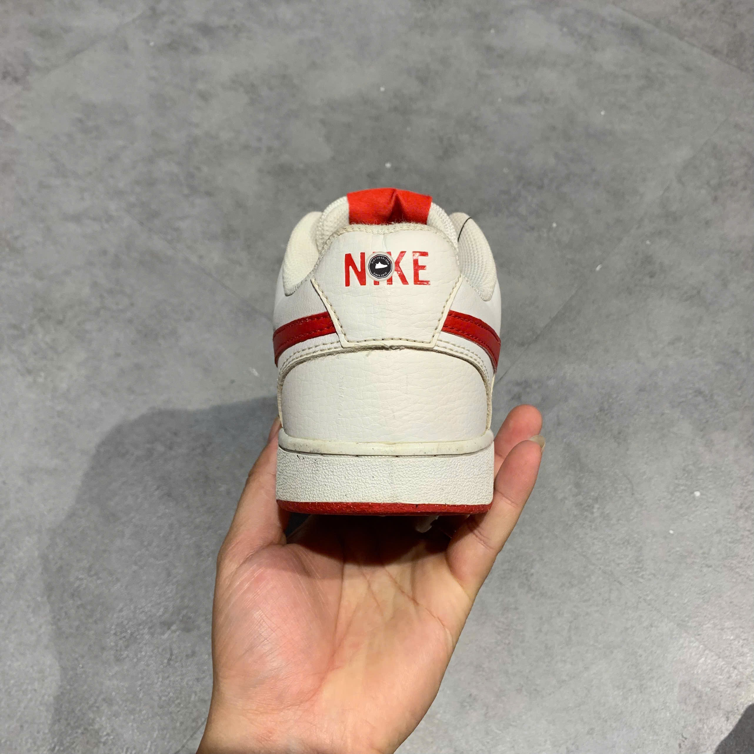 Nike Court Vision Low Next Nature White University Red - HF1744 101 - Size 41 - GIÀY 2HAND CHÍNH HÃNG PVN24378