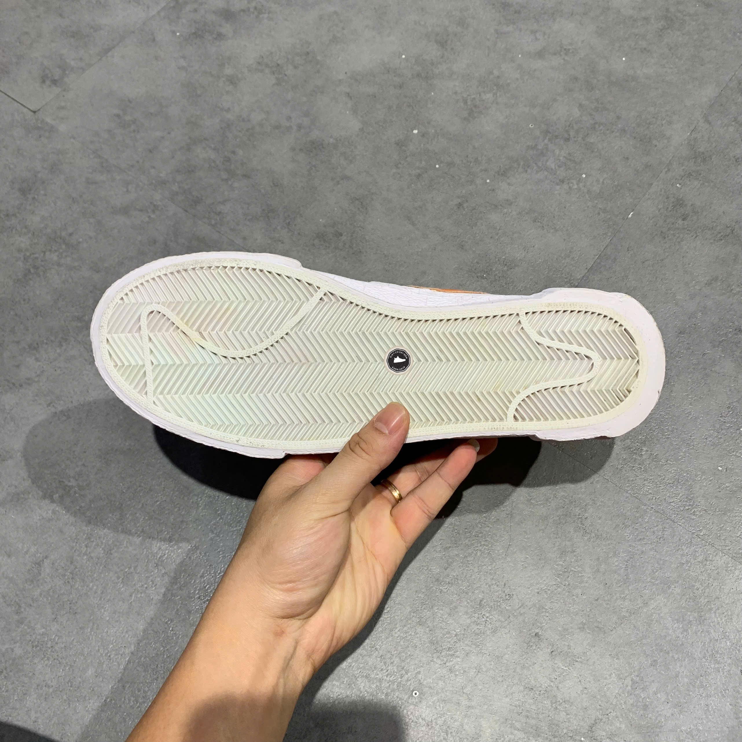 Nike Blazer Low sacai White Magma Orange - DD1877 100 - Size 41 - GIÀY 2HAND CHÍNH HÃNG PVN24113