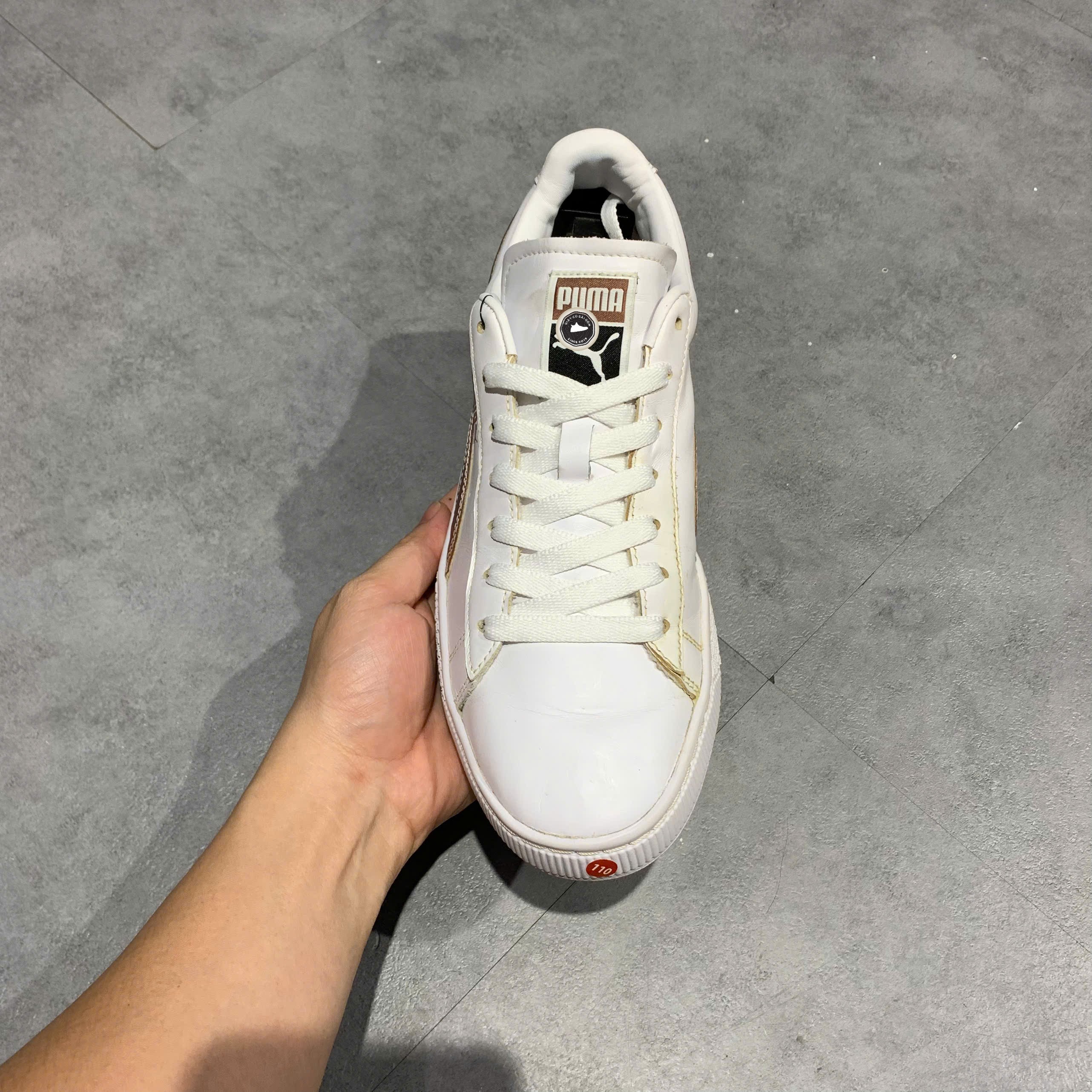 Puma Basket Classic Metallic - 374154 01 - Size 41 - GIÀY 2HAND CHÍNH HÃNG PVN24543