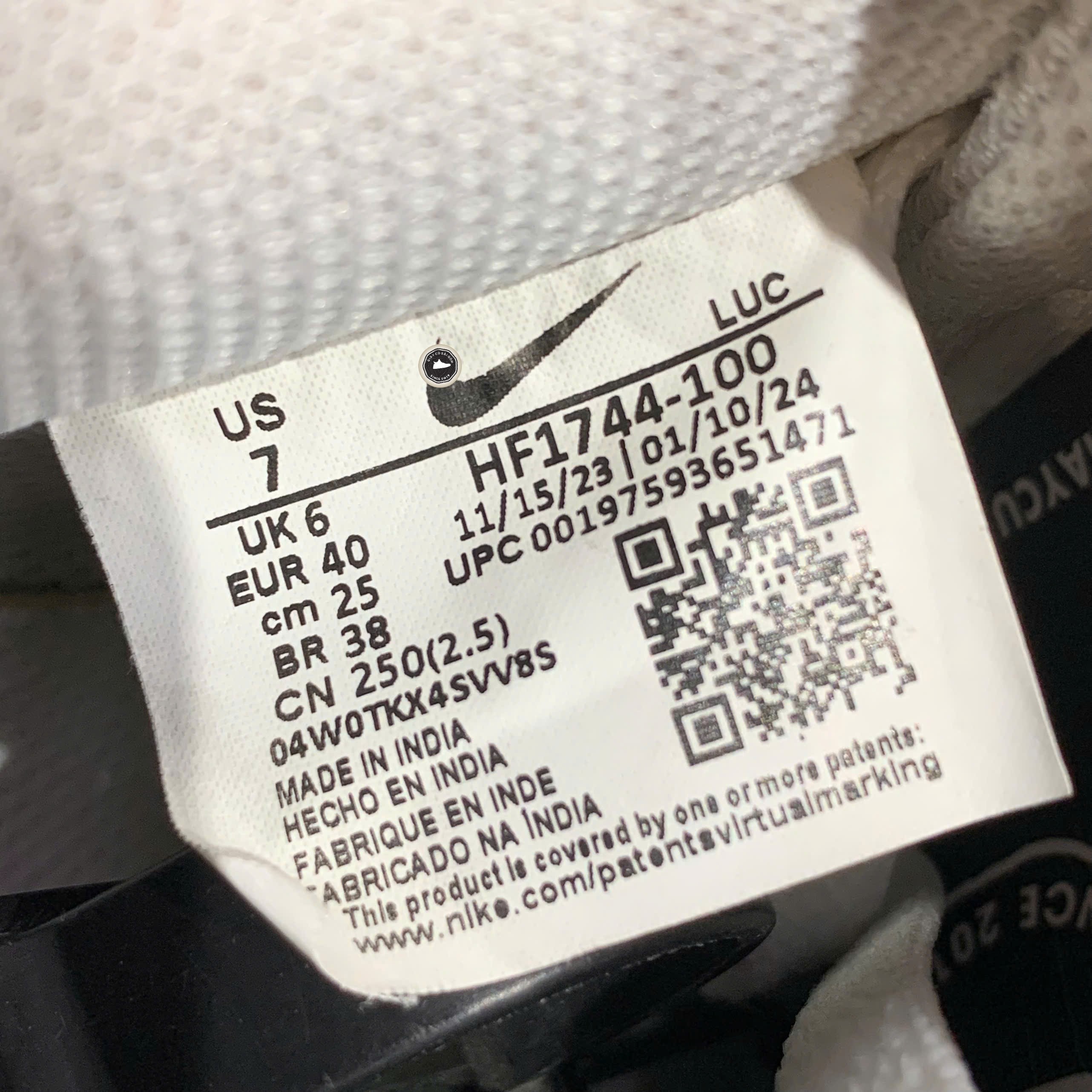 Nike Court Vision Low Next Nature White University Gold - HF1744 100 - Size 40 - GIÀY 2HAND CHÍNH HÃNG PVN24356