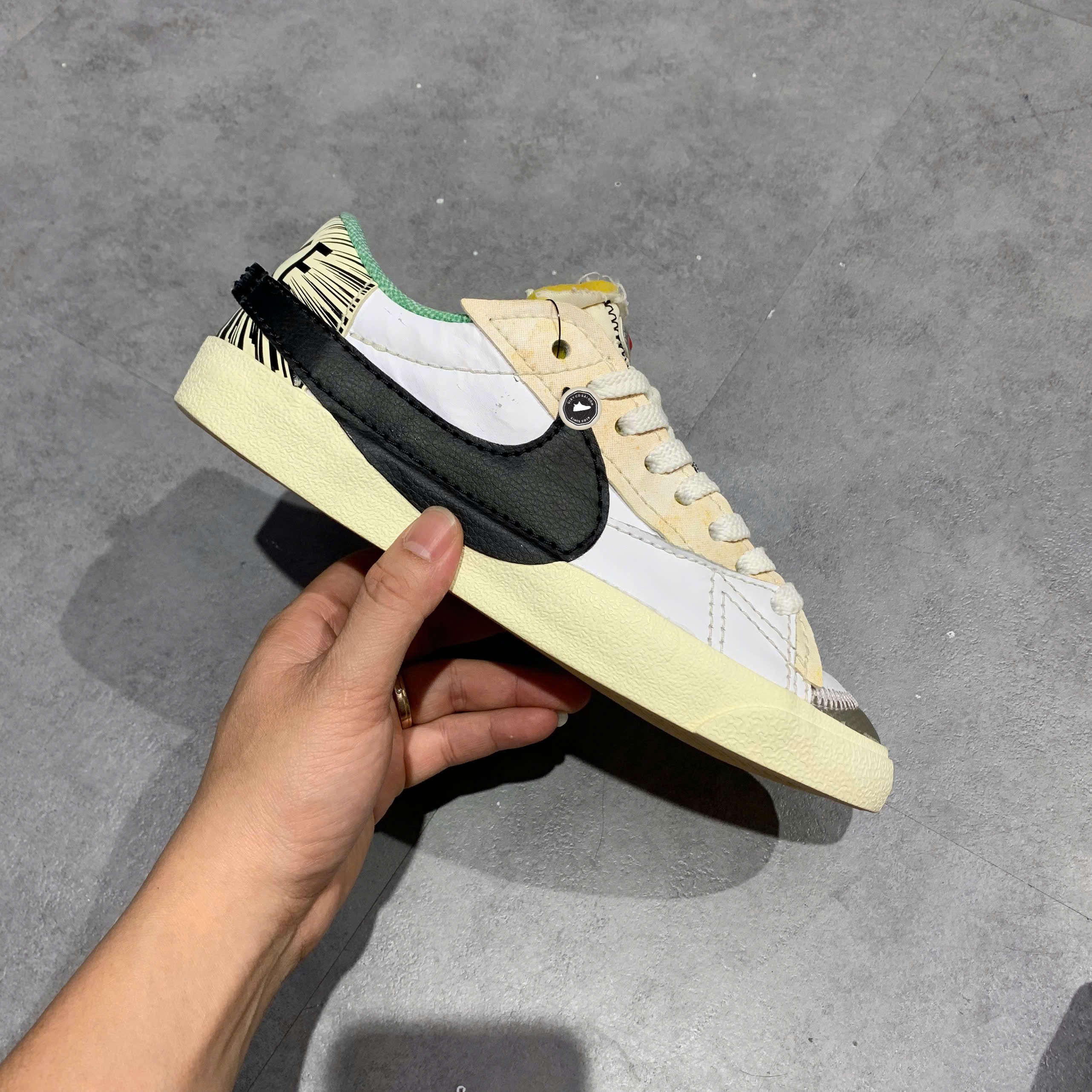 Nike Blazer Low '77 Jumbo Mighty Swooshers - DX6059 101 - Size 40 - GIÀY 2HAND CHÍNH HÃNG PVN24414