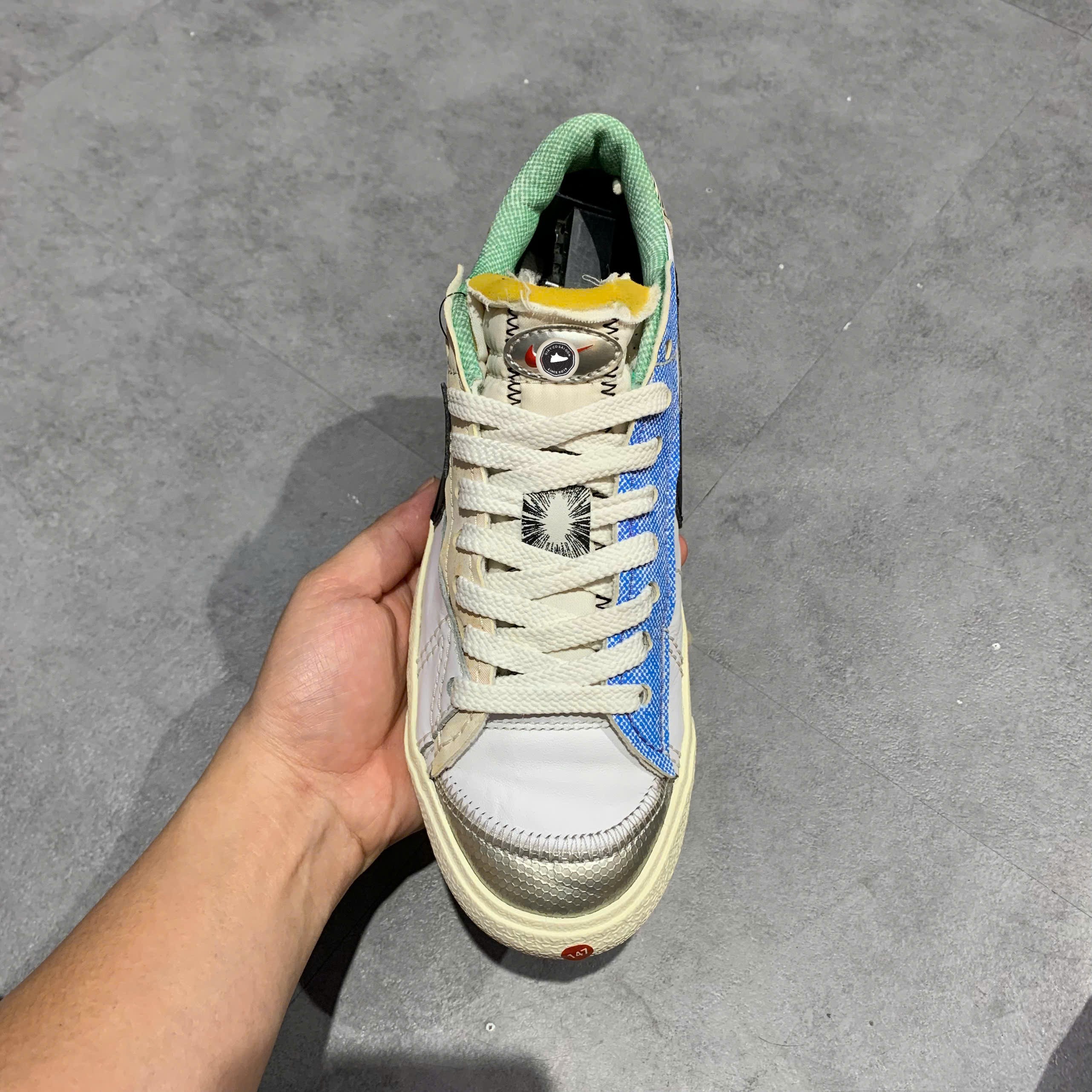 Nike Blazer Low '77 Jumbo Mighty Swooshers - DX6059 101 - Size 40 - GIÀY 2HAND CHÍNH HÃNG PVN24414