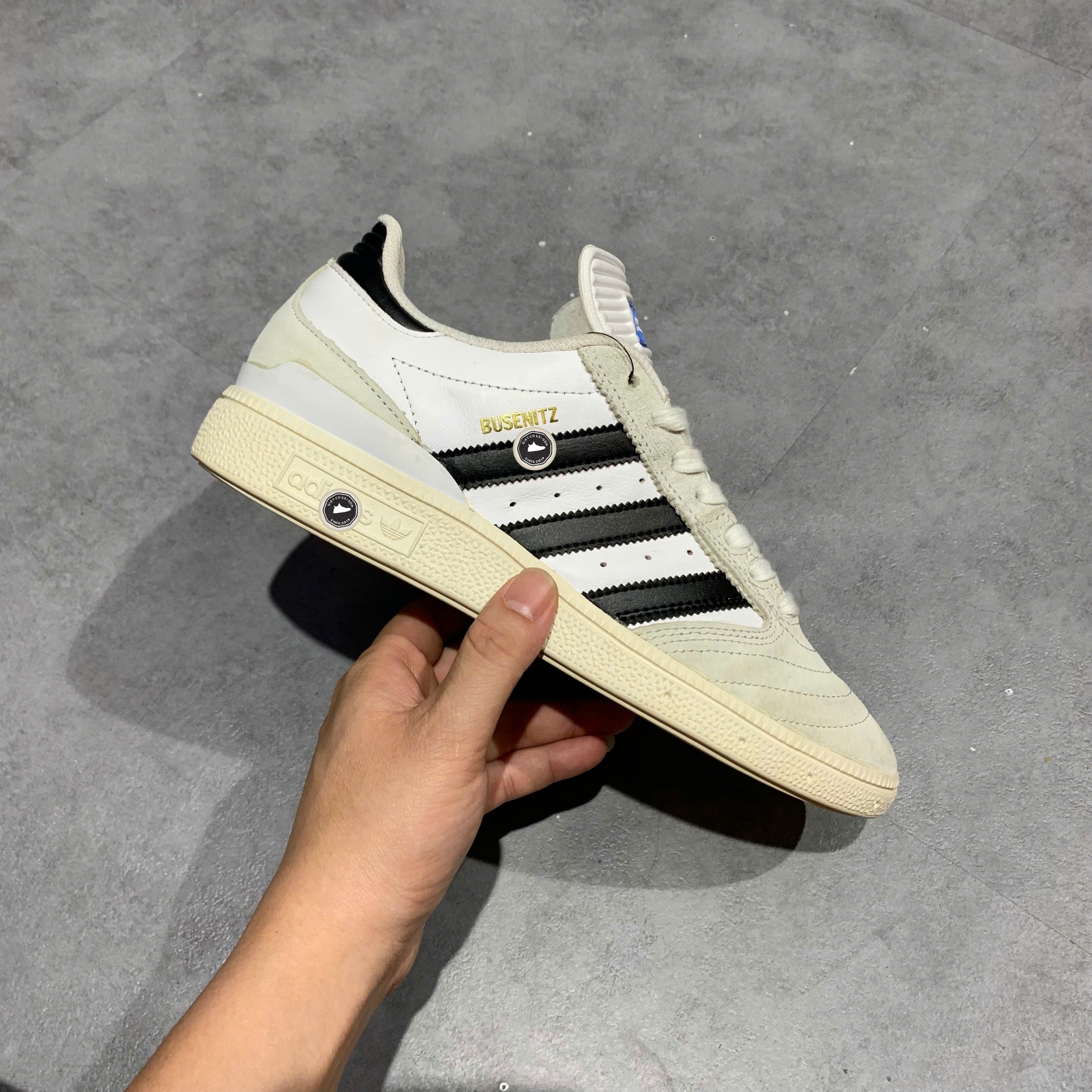 Adidas Busenitz White Black - FV5877 - Size 40 2/3 - GIÀY 2HAND CHÍNH HÃNG PVN24266