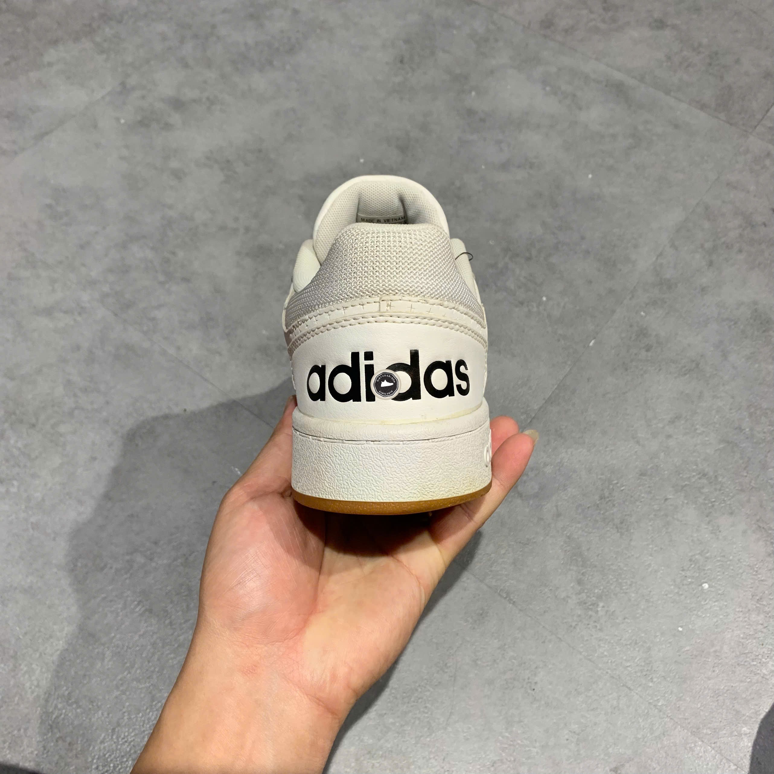 Adidas Hoops 2.0 White Brown - FY8630 - Size 40 2/3 - GIÀY 2HAND CHÍNH HÃNG PVN24337