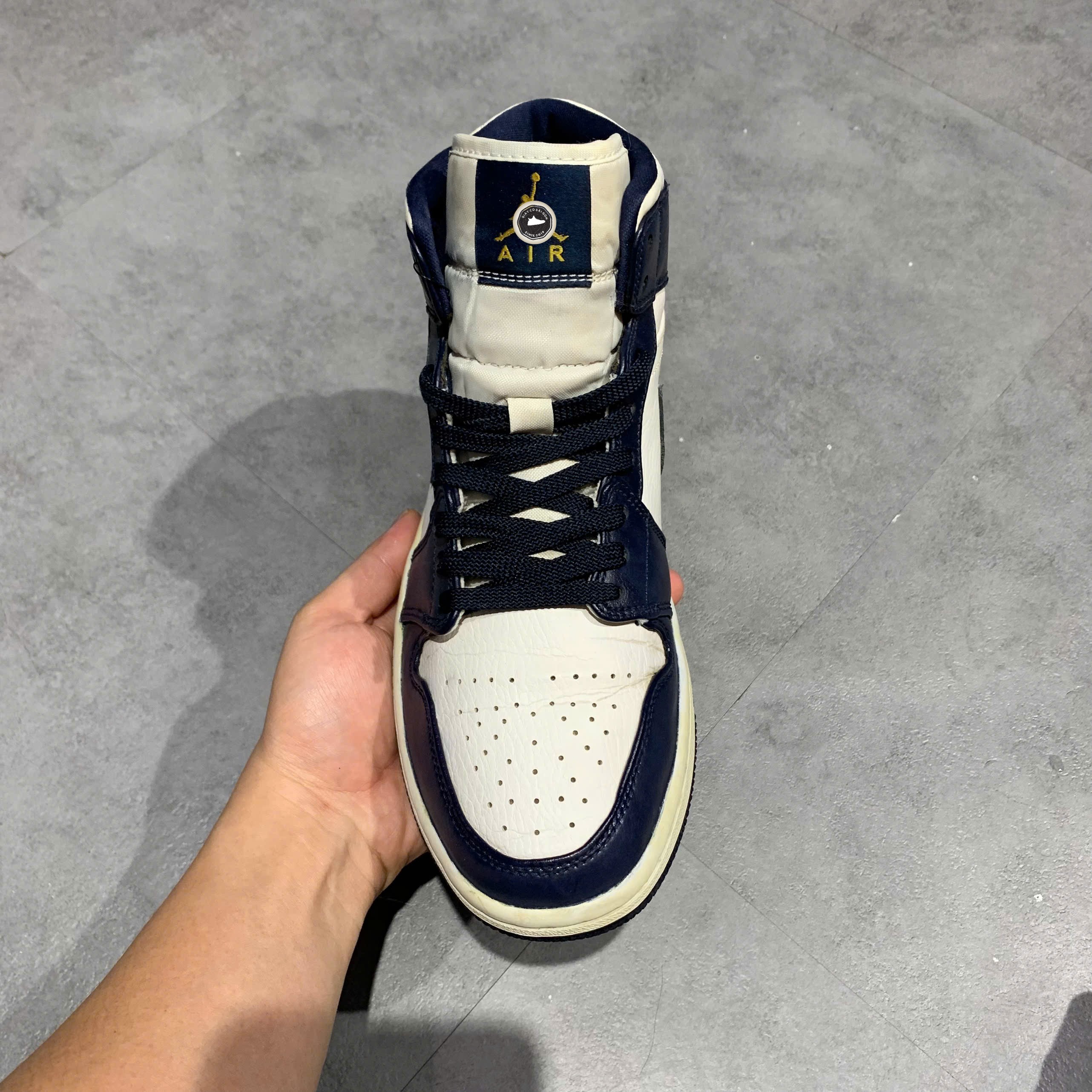 NIKE AIR JORDAN 1 MID ‘OBSIDIAN’ 554724-174 - Size 40.5 - GIÀY 2HAND CHÍNH HÃNG PVN24235