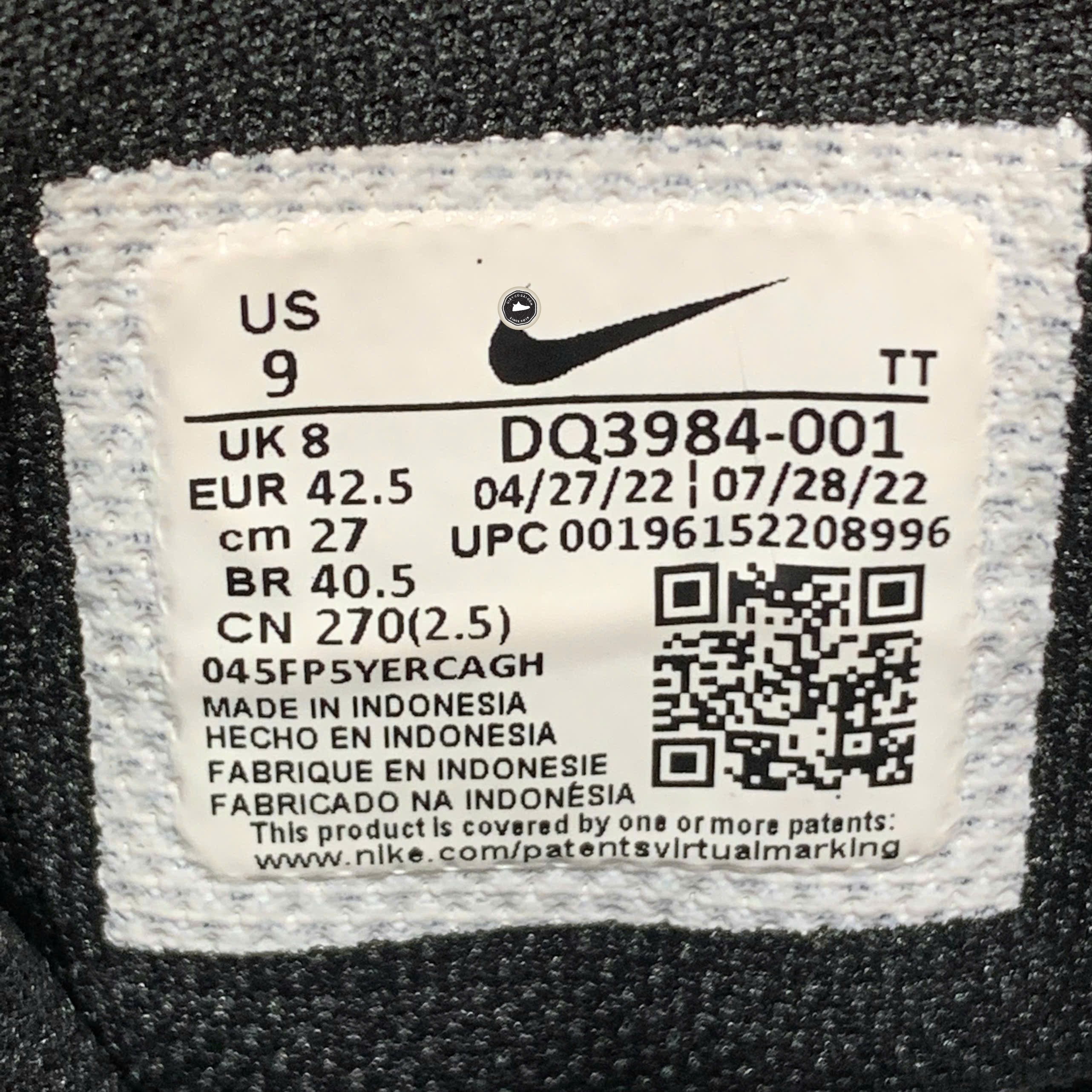 Nike Air Max TW Black White - DQ3984 001 - Size 42.5 - GIÀY 2HAND CHÍNH HÃNG PVN24849
