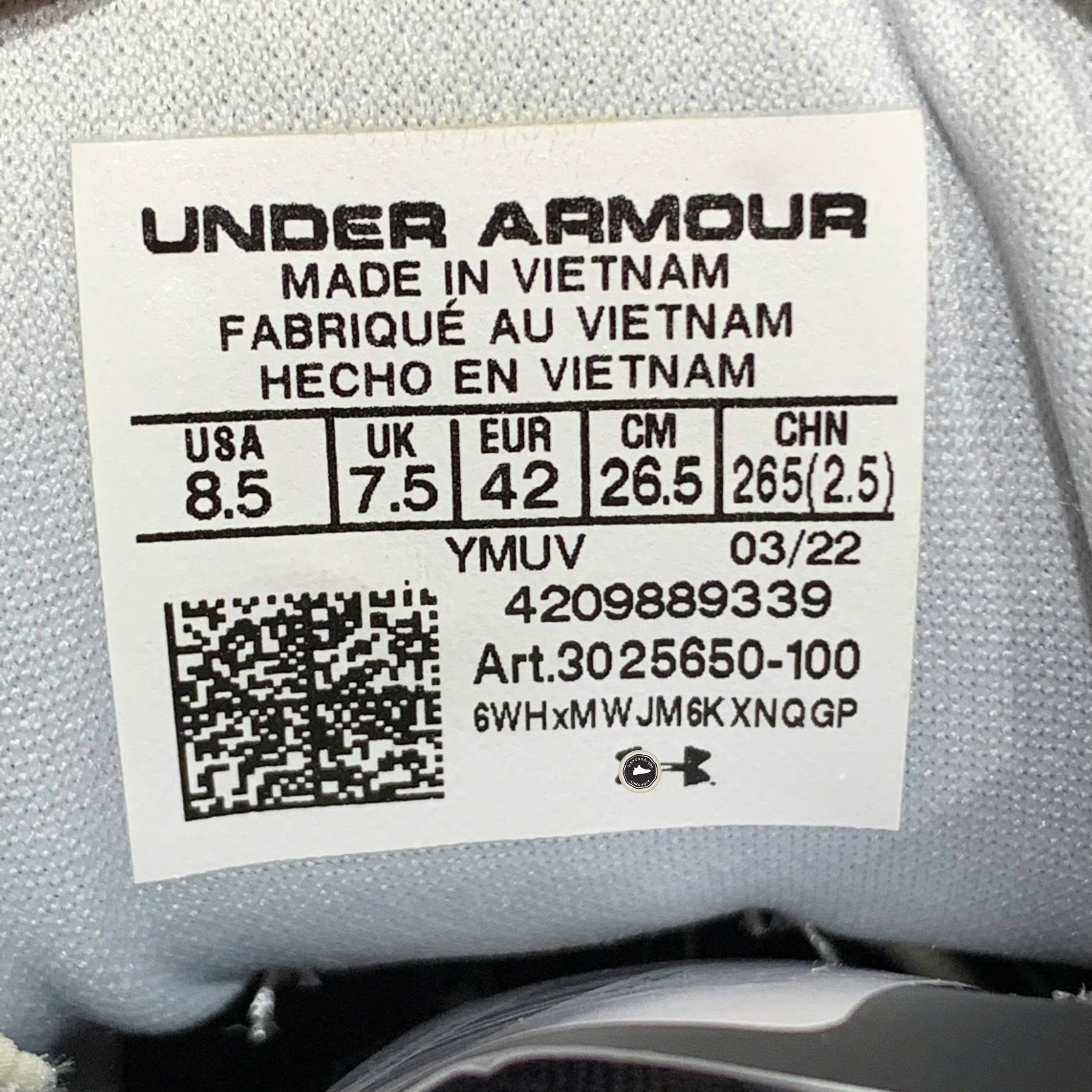 Under Armour HOVR Machina 3 - 3025650 100 - Size 42 - GIÀY 2HAND CHÍNH HÃNG PVN24964