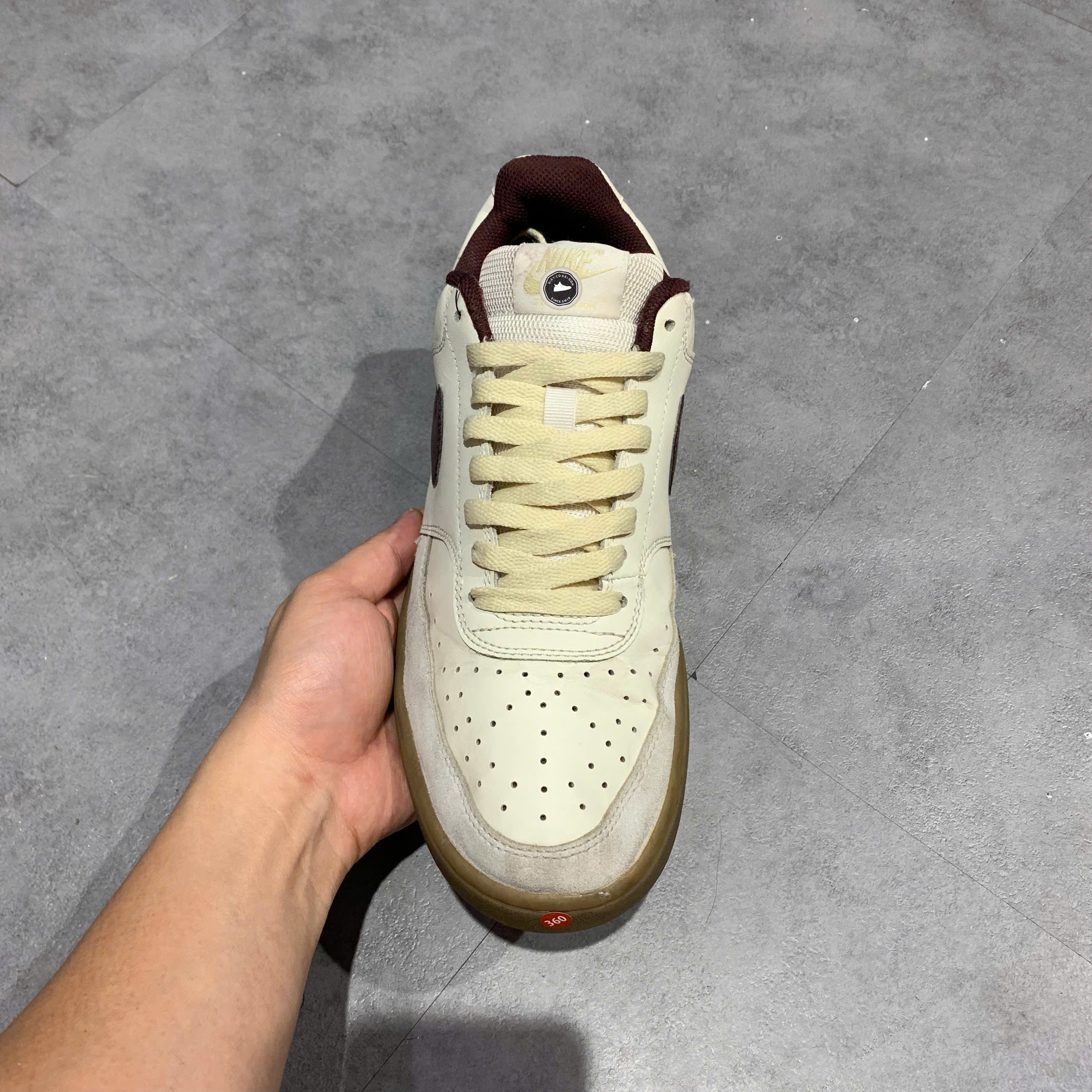 Nike Court Vision Low 'Sail Burgundy Crush' - HV2530 101 - Size 42.5 - GIÀY 2HAND CHÍNH HÃNG PVN24902