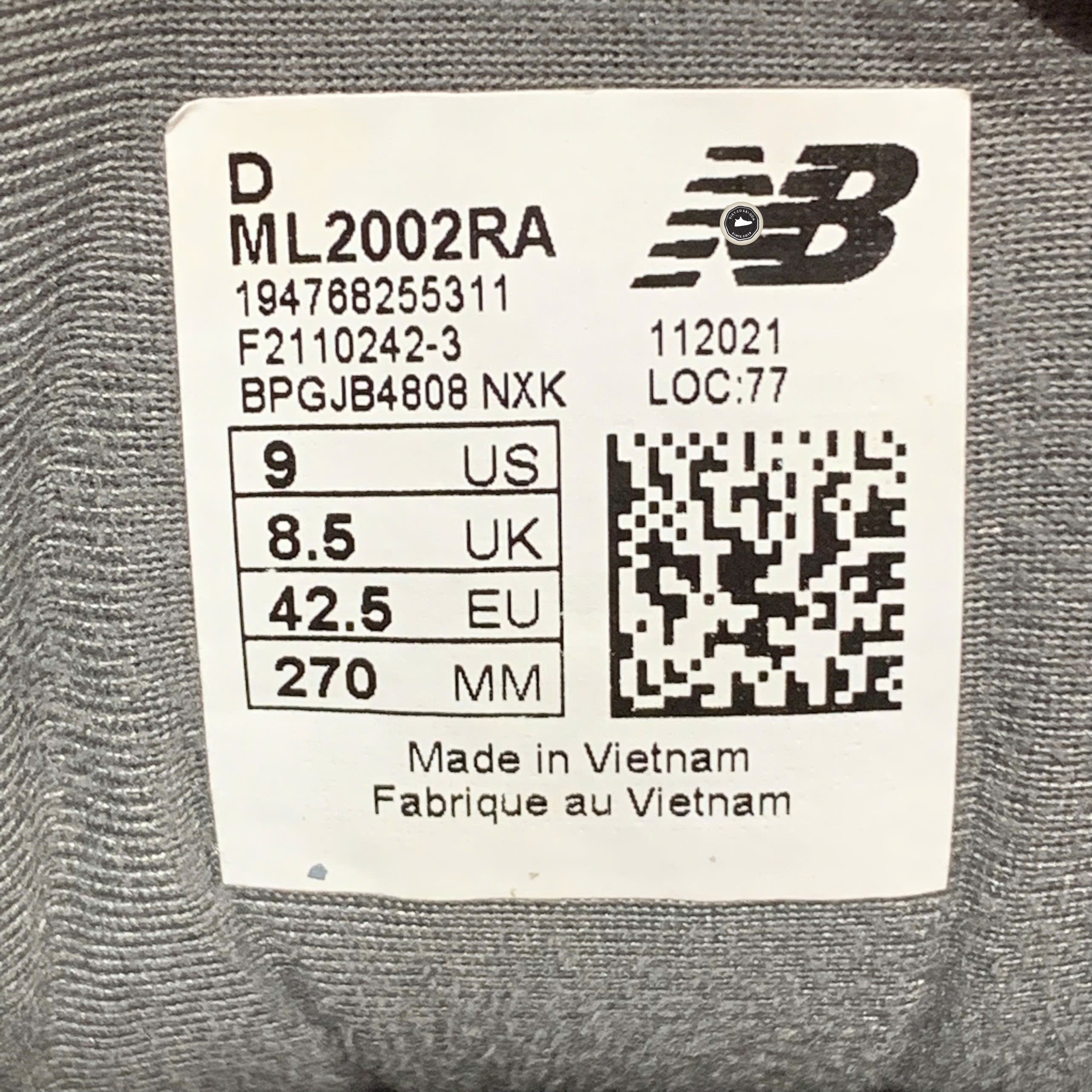 New Balance 2002R Light Grey - ML2002RA - Size 42.5 - GIÀY 2HAND CHÍNH HÃNG PVN25017