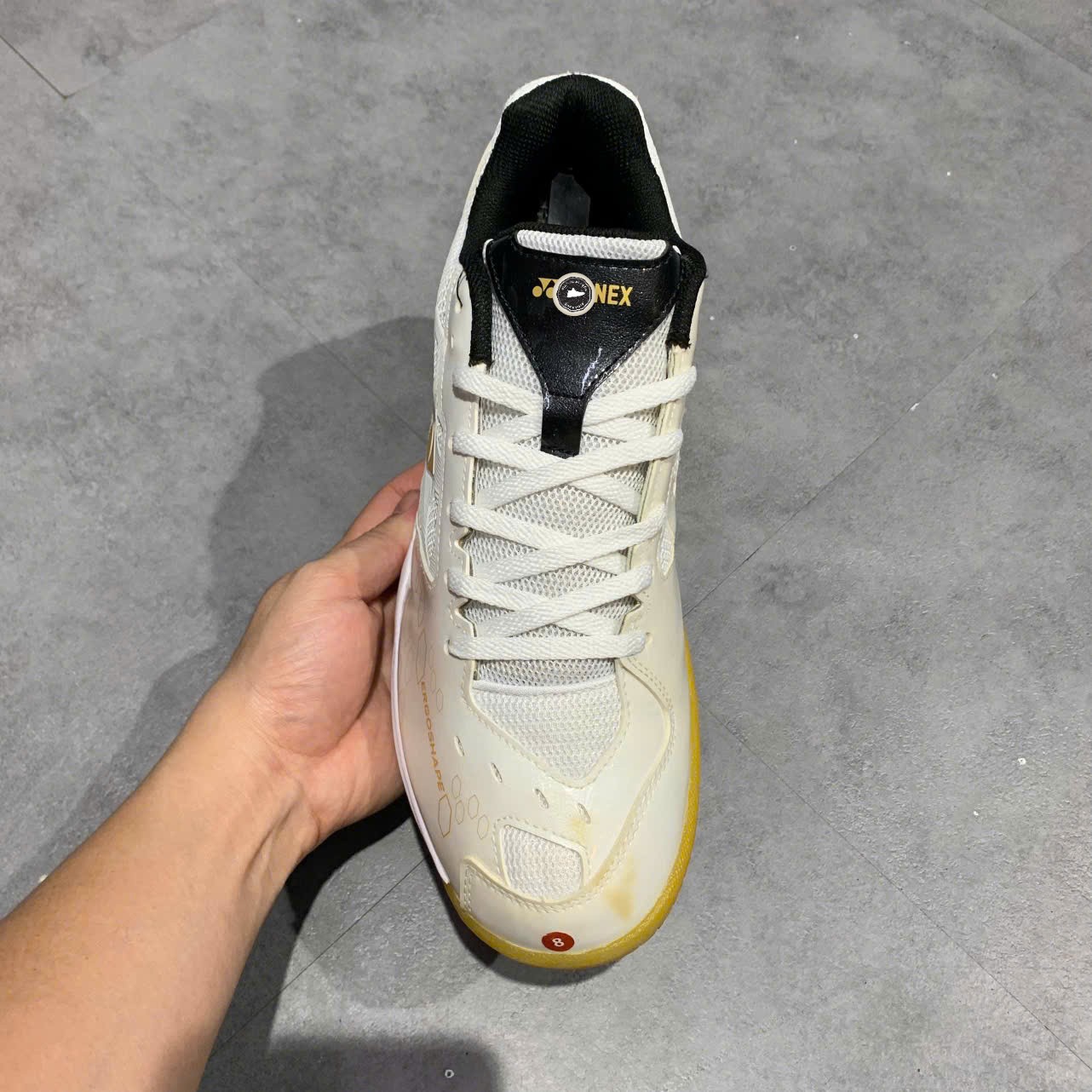 Yonex Power Cushion 101CR White Gold - Size 44 - GIÀY 2HAND CHÍNH HÃNG PVN25239