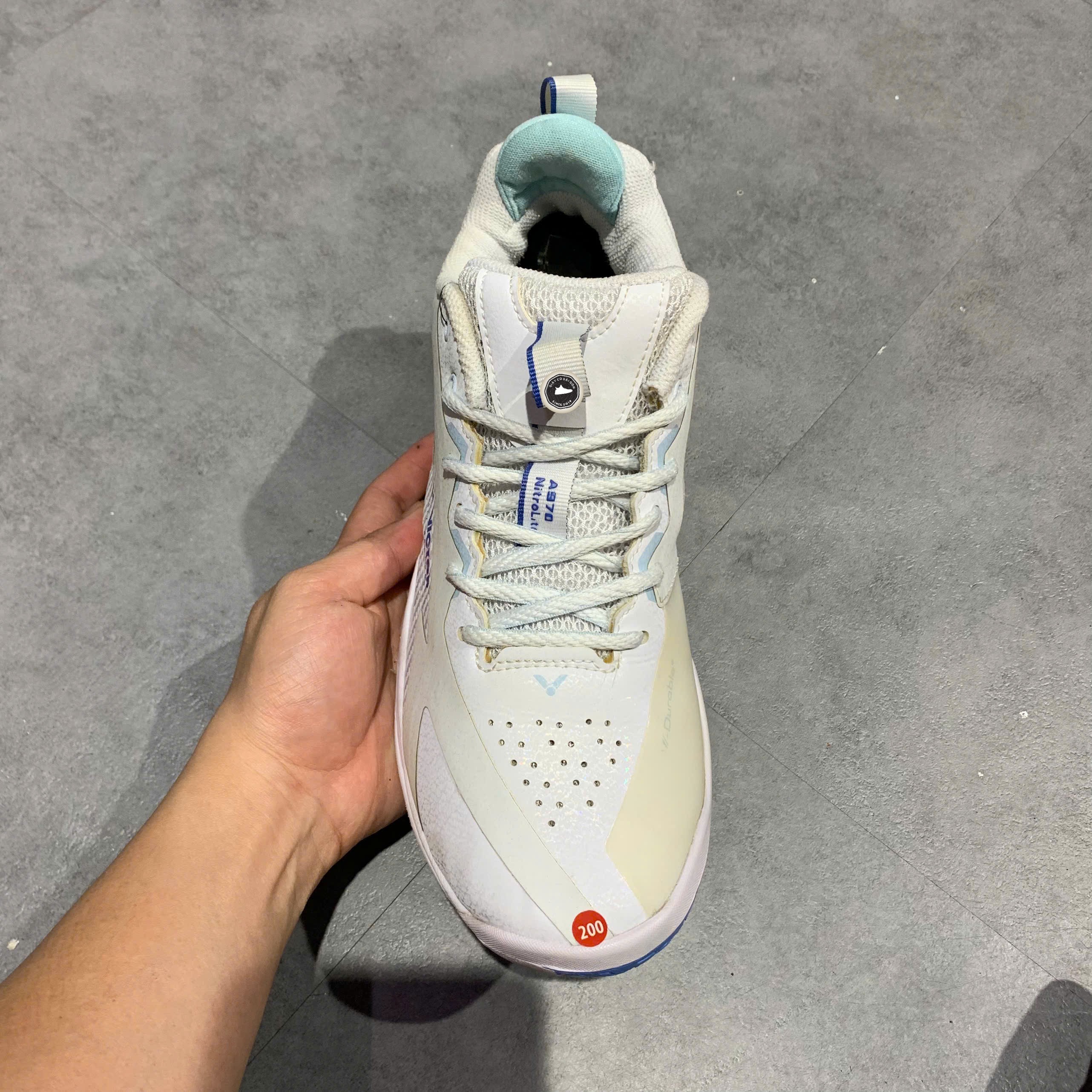 Victor A970 Nitrolite White - A970 NITROLITE TRẮNG - Size 42 - GIÀY 2HAND CHÍNH HÃNG PVN25073