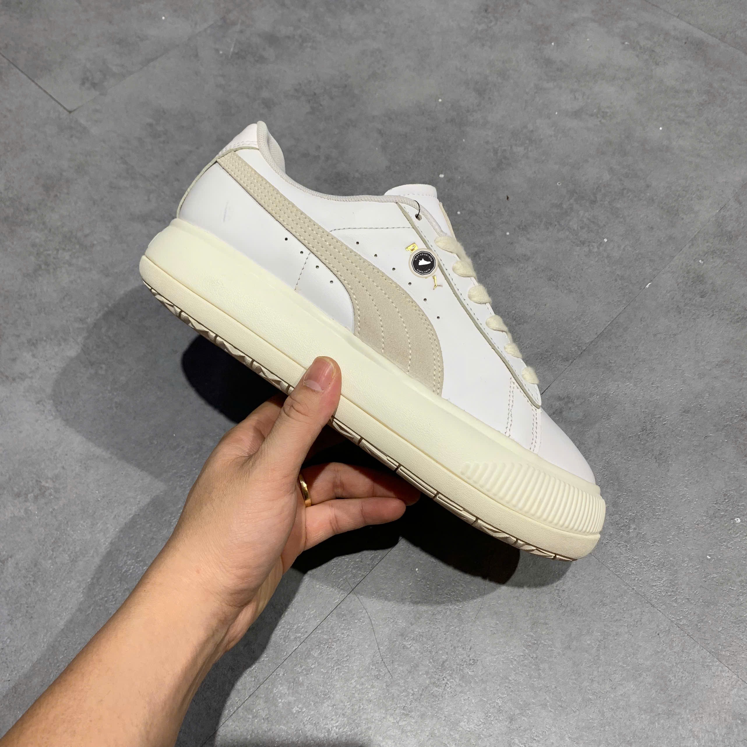 Puma Suede Mayu Leather White Marshmallow - 381042-01 - Size 40 - GIÀY 2HAND CHÍNH HÃNG PVN25365