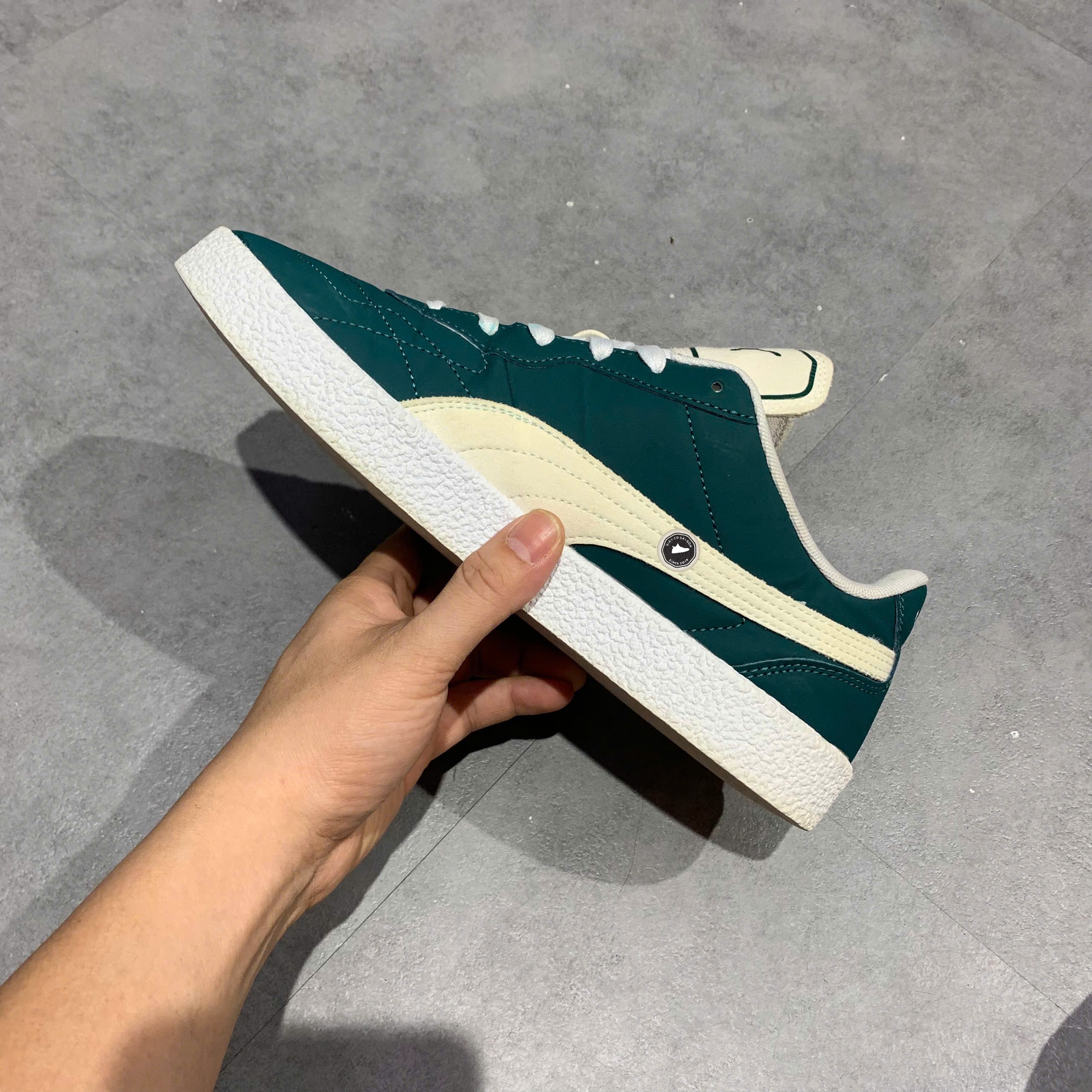 Puma Club Zone Varsity Green White - 391168-02 - Size 40.5 - GIÀY 2HAND CHÍNH HÃNG PVN25348