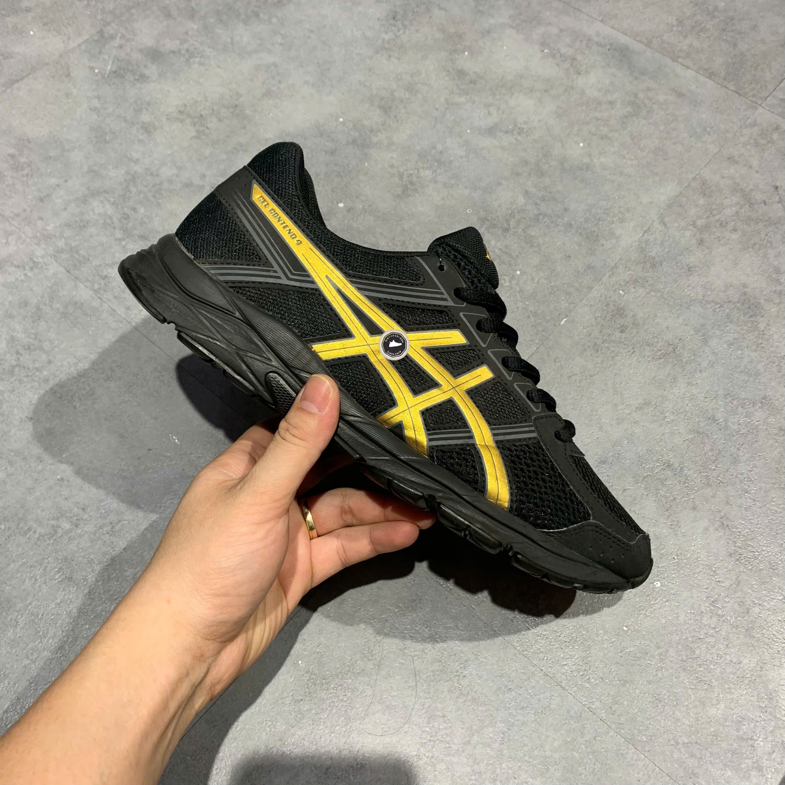 Asics Gel-Contend 4 Black Gold - T8D4Q - Size 41.5 - GIÀY 2HAND CHÍNH HÃNG PVN25446