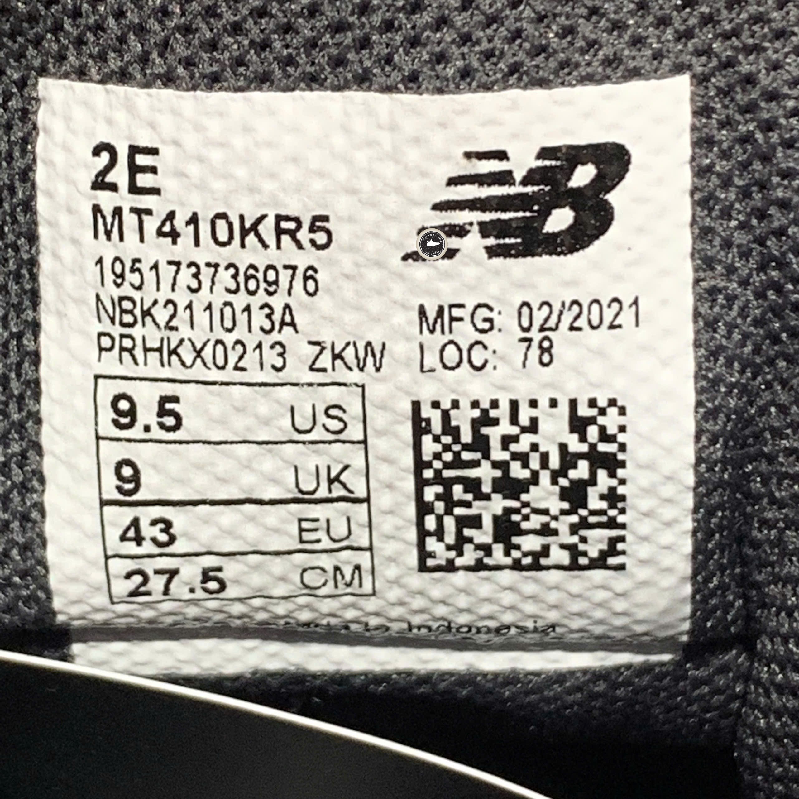 New Balance 410v5 Trail 'Silver Black' - MT410KR5 - Size 43 - GIÀY 2HAND CHÍNH HÃNG PVN25700