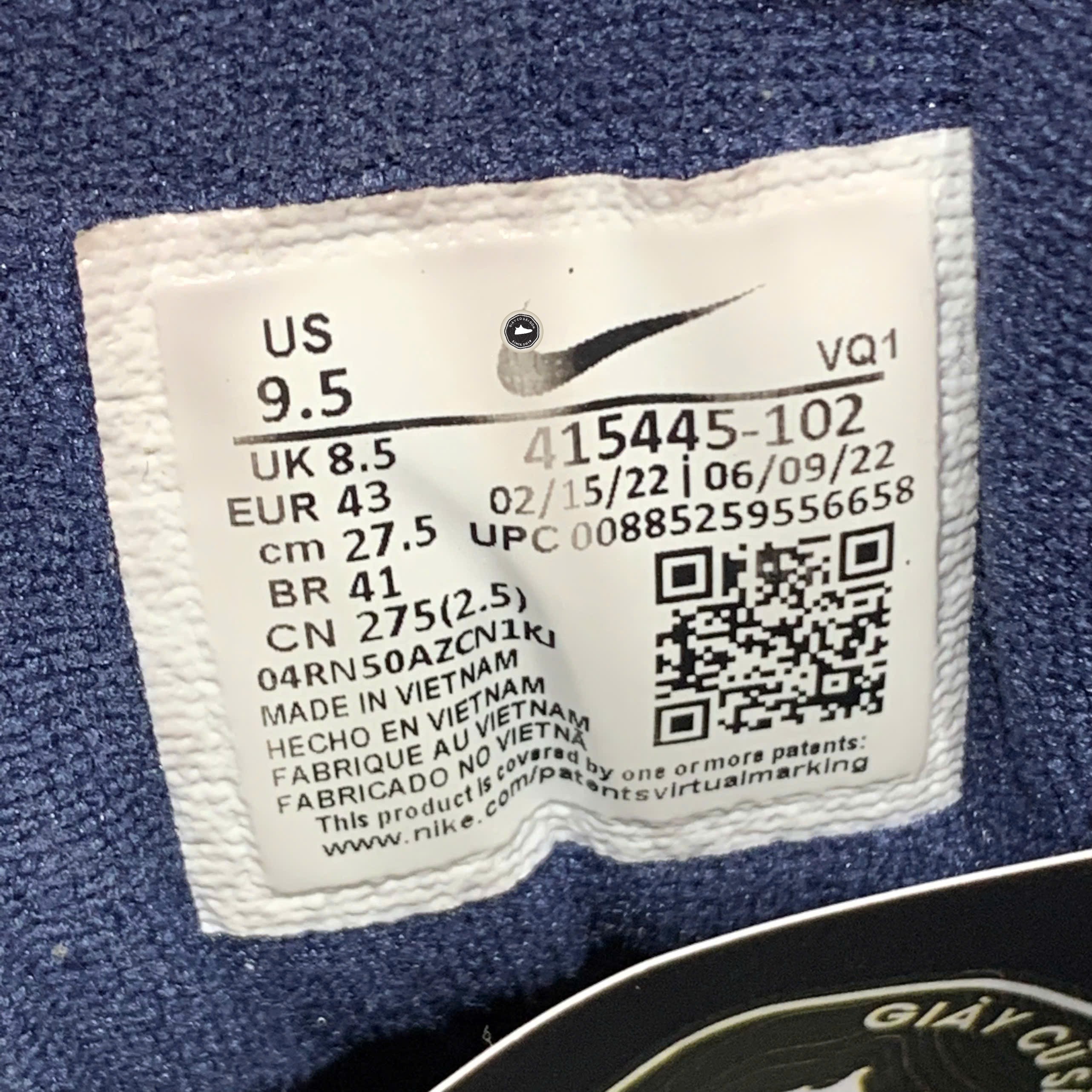 Nike Air Monarch IV White Navy - 415445-102 - Size 43 - GIÀY 2HAND CHÍNH HÃNG PVN25683