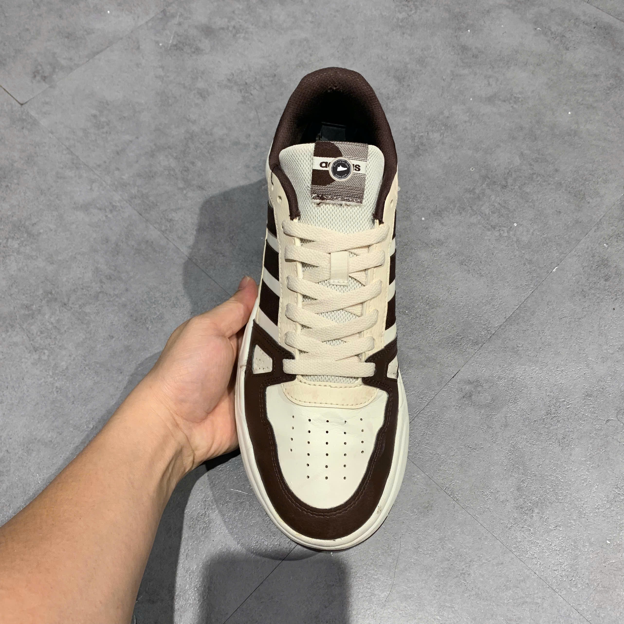 Adidas Court Silk Wonder White Shadow Brown - JS3419 - Size 43 1/3 - GIÀY 2HAND CHÍNH HÃNG PVN25638