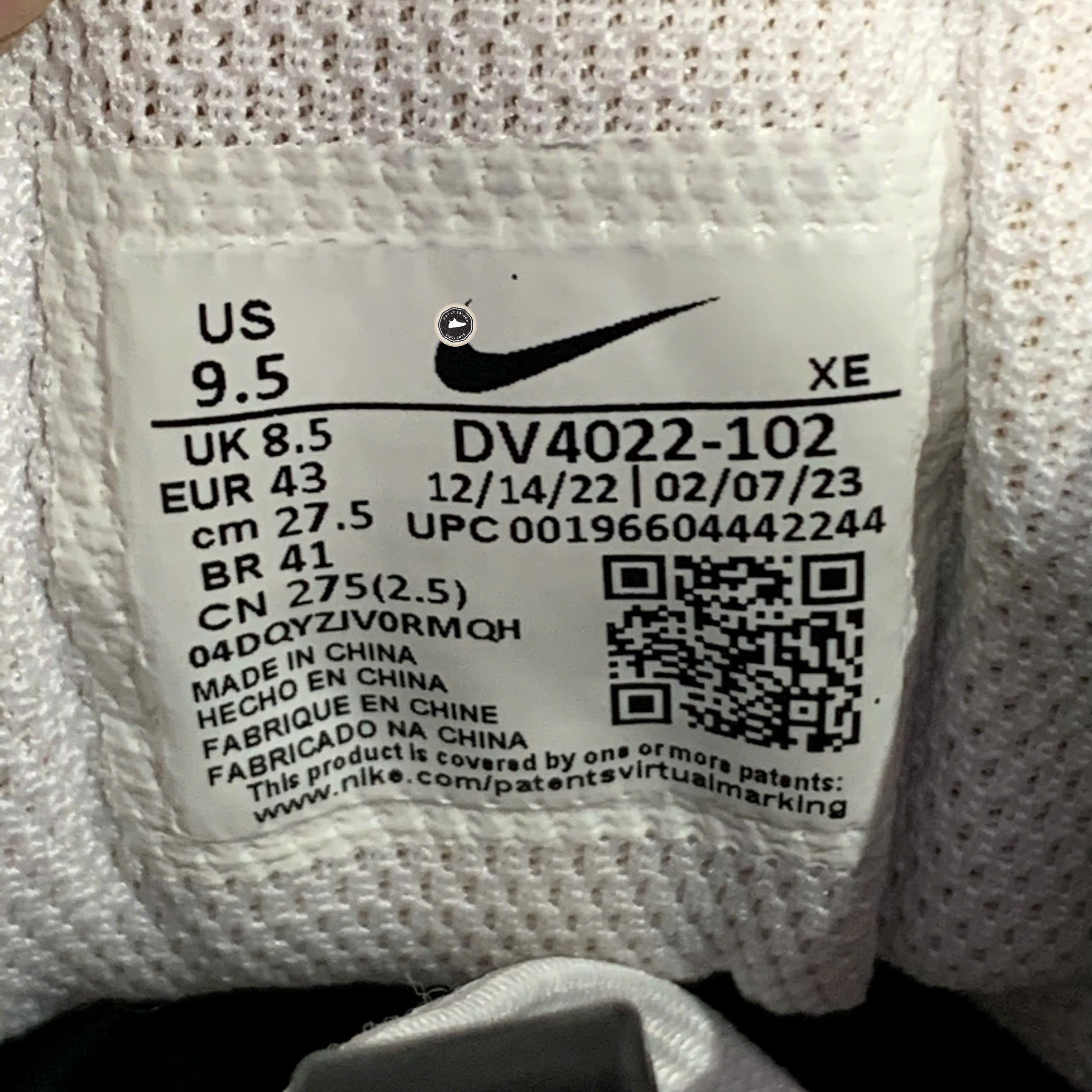 Nike Air Winflo 10 White Silver - DV4022-102 - Size 43 - GIÀY 2HAND CHÍNH HÃNG PVN25652