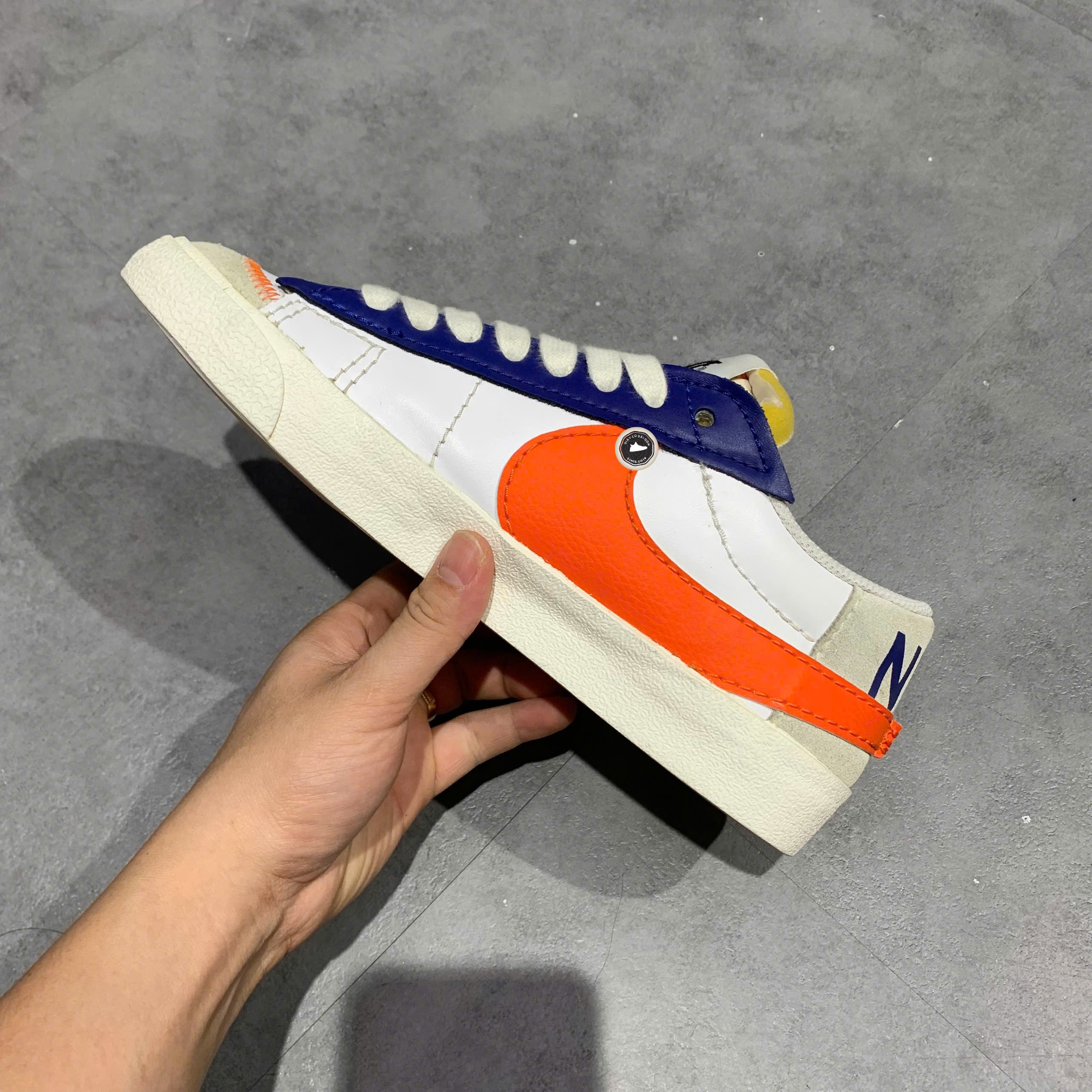 Nike Blazer Low '77 Jumbo White Deep Royal Safety Orange - DV9122-181 - Size 43 - GIÀY 2HAND CHÍNH HÃNG PVN25650