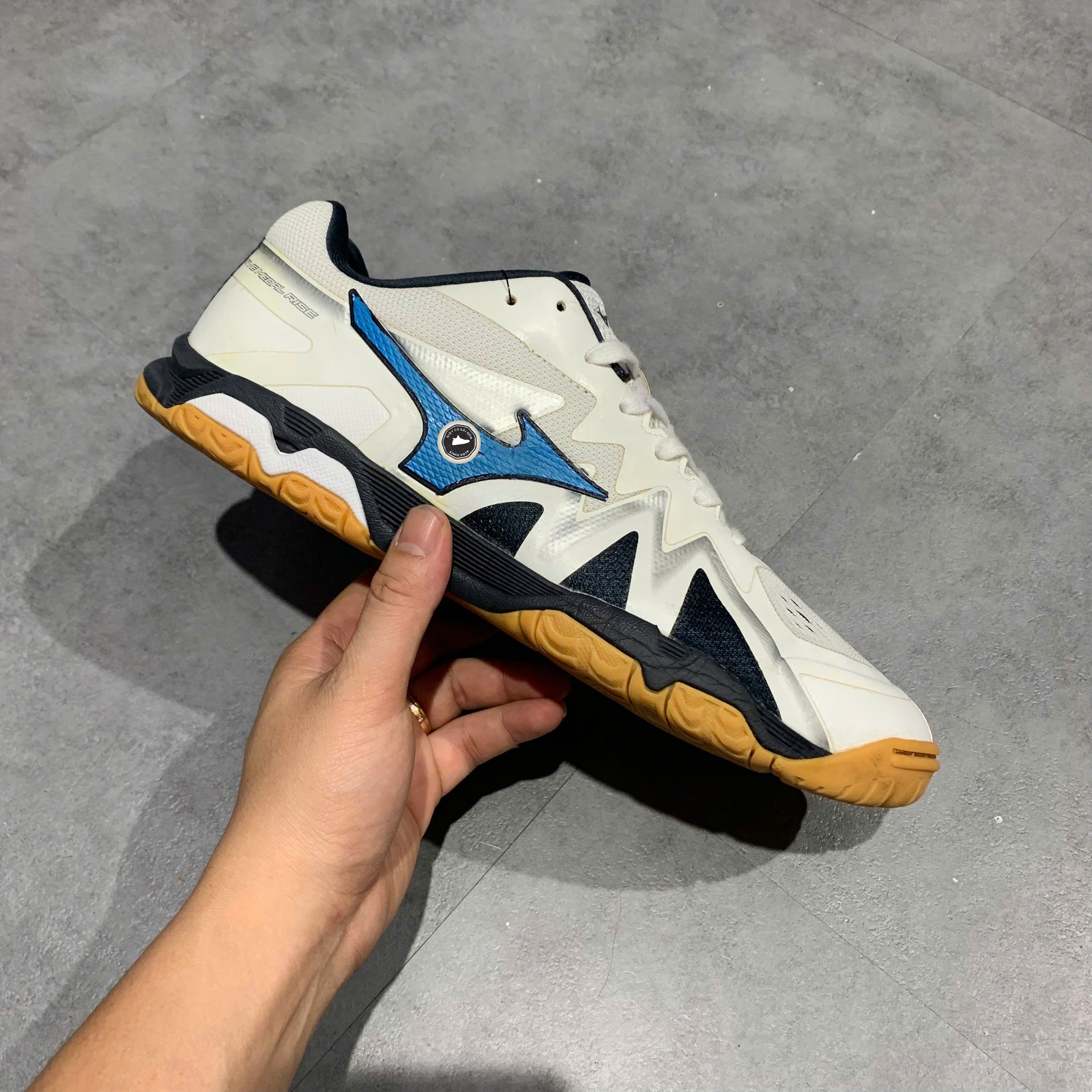 Mizuno Wave Medal Rise White Blue - PVN25203 - Size 43 - GIÀY 2HAND CHÍNH HÃNG PVN