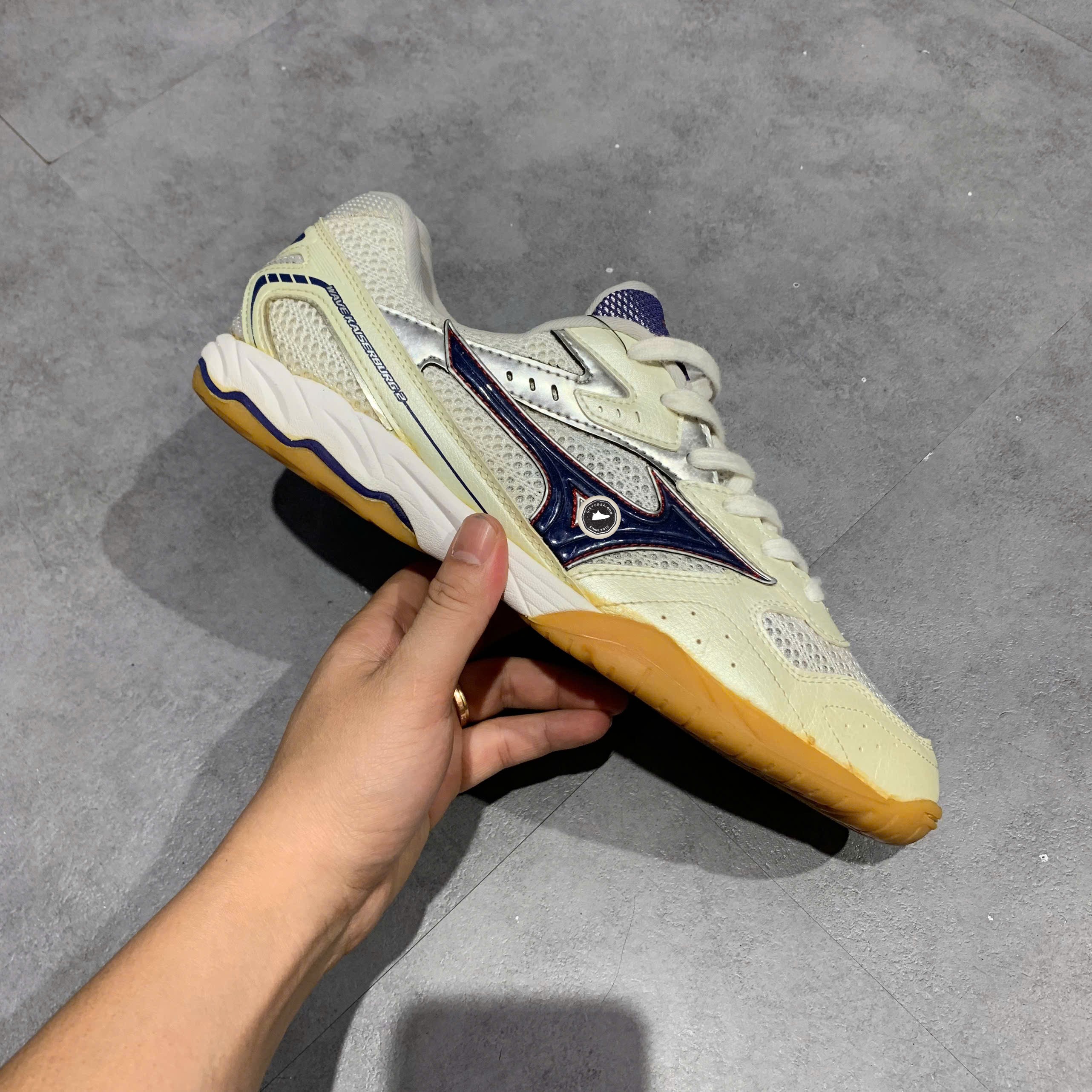 Mizuno Wave Drive 7 White Blue Yellow - 81GA143027 - Size 43 - GIÀY 2HAND CHÍNH HÃNG 25122