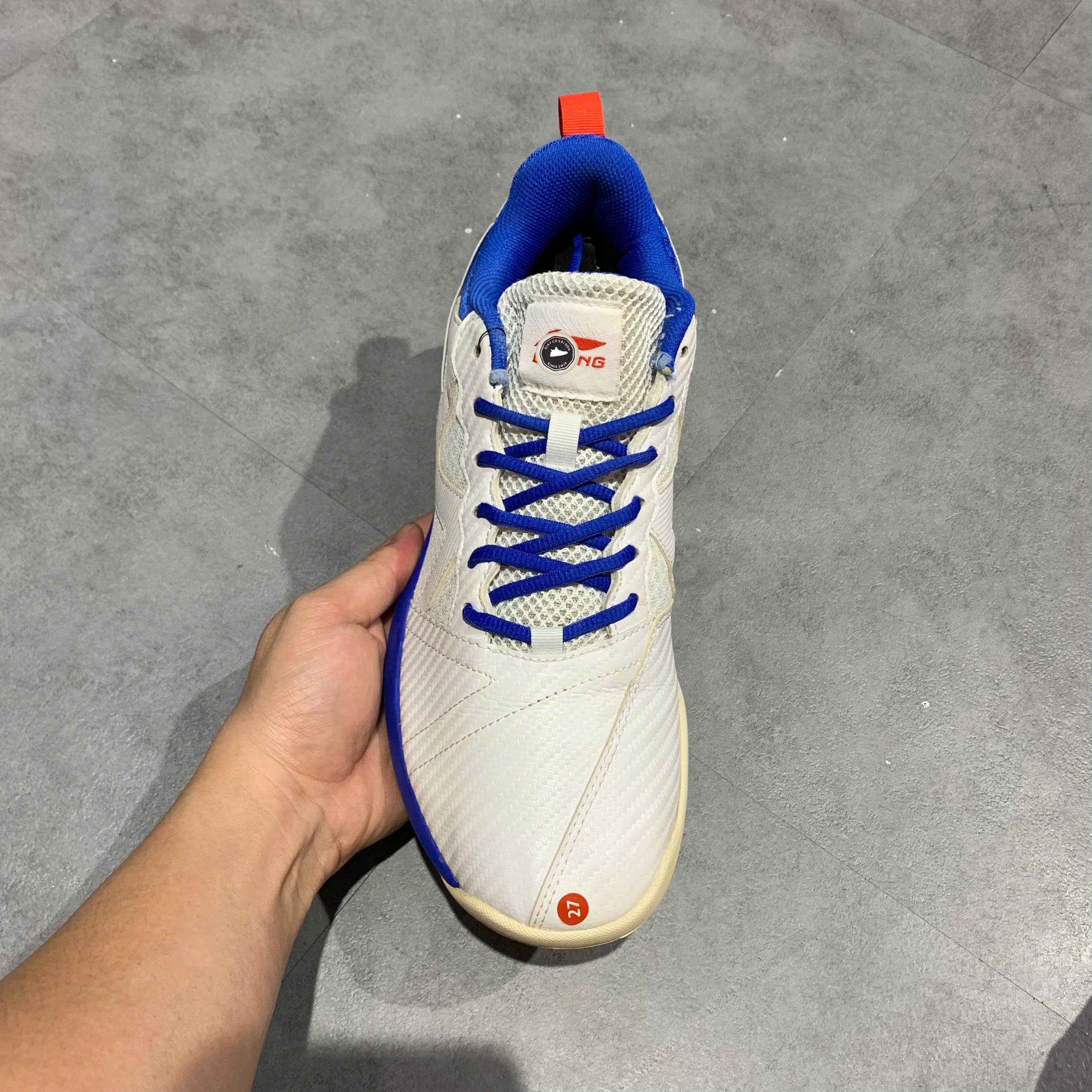 Giày Cầu Lông Li-Ning White Blue - AYTQ 023-1 - Size 43 - GIÀY 2HAND CHÍNH HÃNG 25177