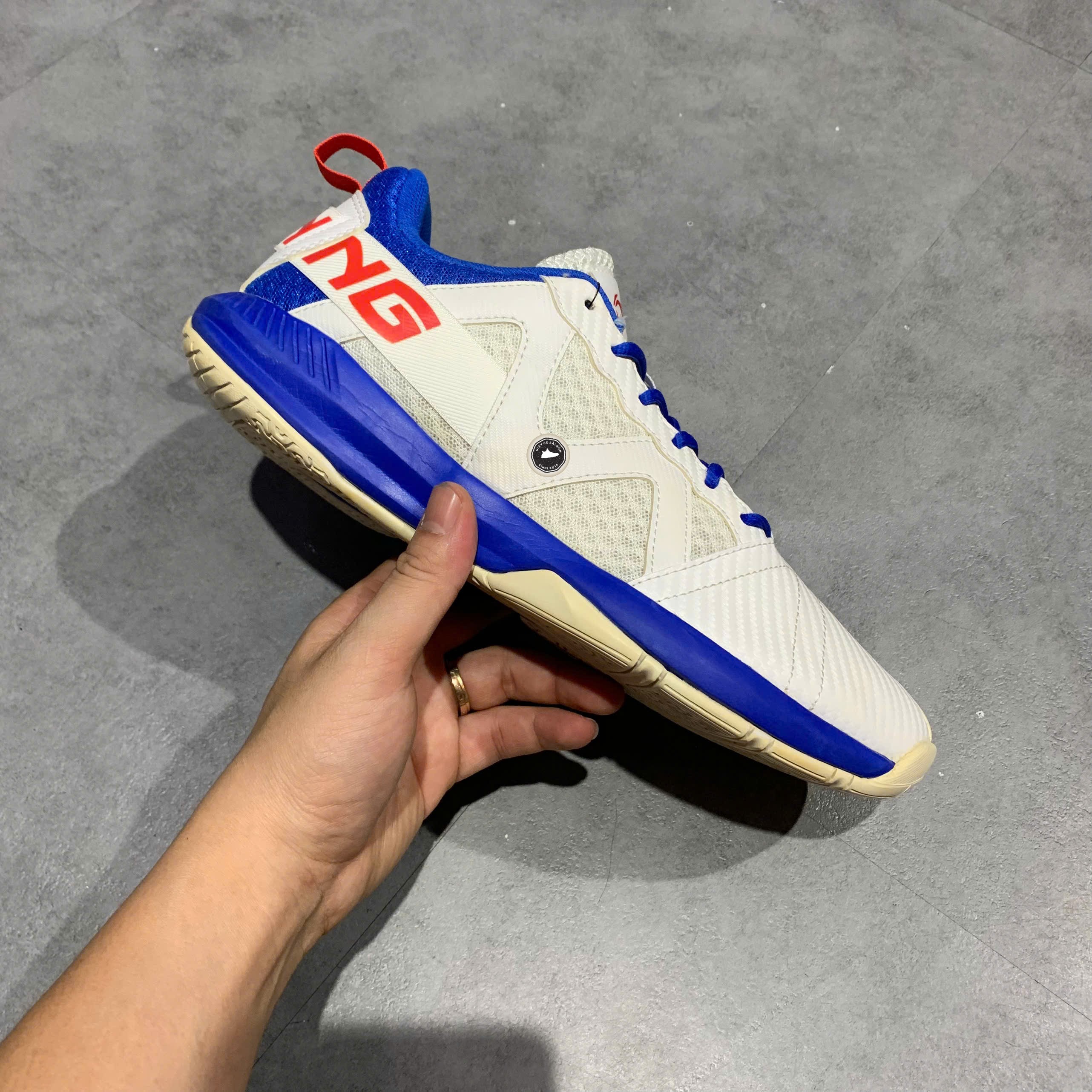 Giày Cầu Lông Li-Ning White Blue - AYTQ 023-1 - Size 43 - GIÀY 2HAND CHÍNH HÃNG 25177