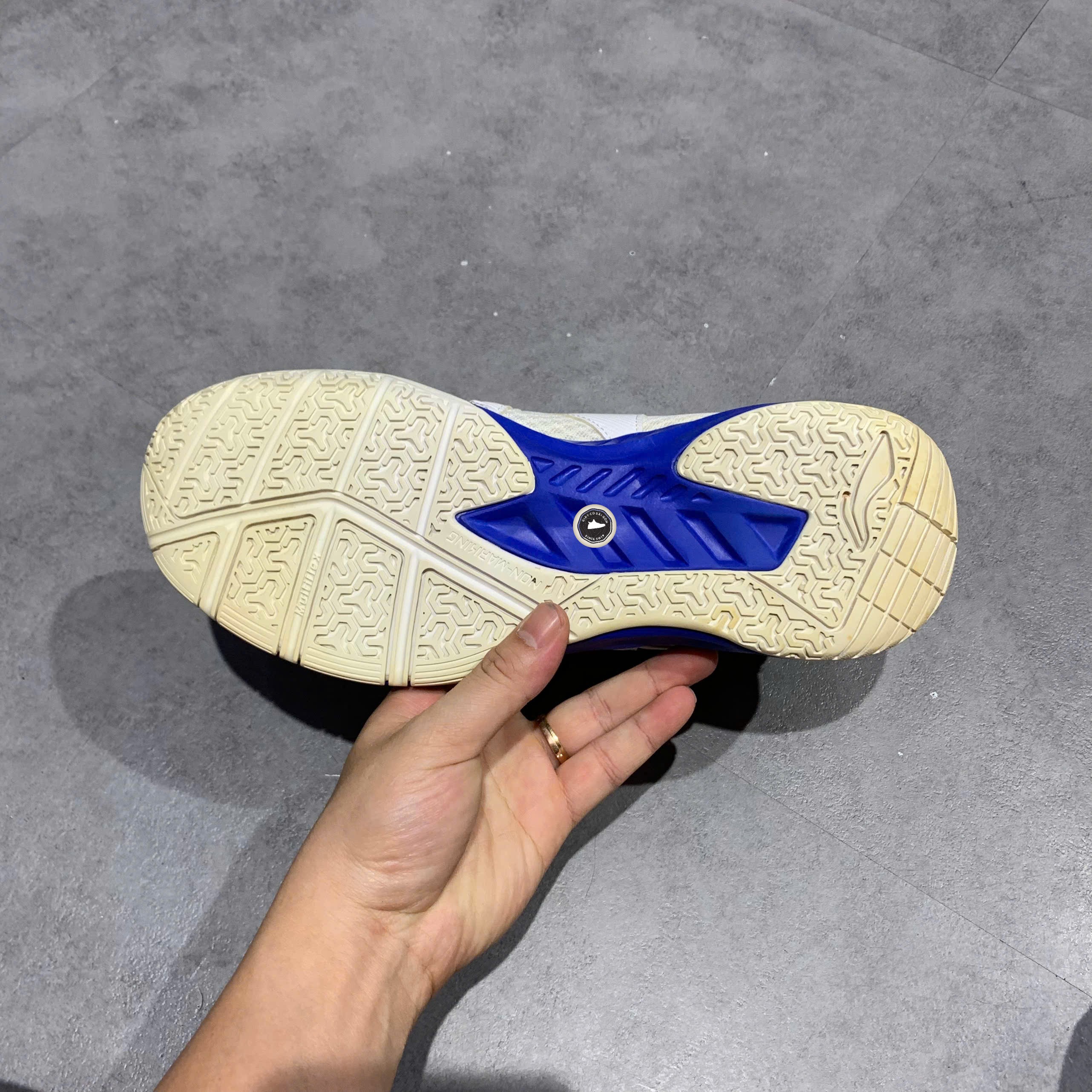 Giày Cầu Lông Li-Ning White Blue - AYTQ 023-1 - Size 43 - GIÀY 2HAND CHÍNH HÃNG 25177