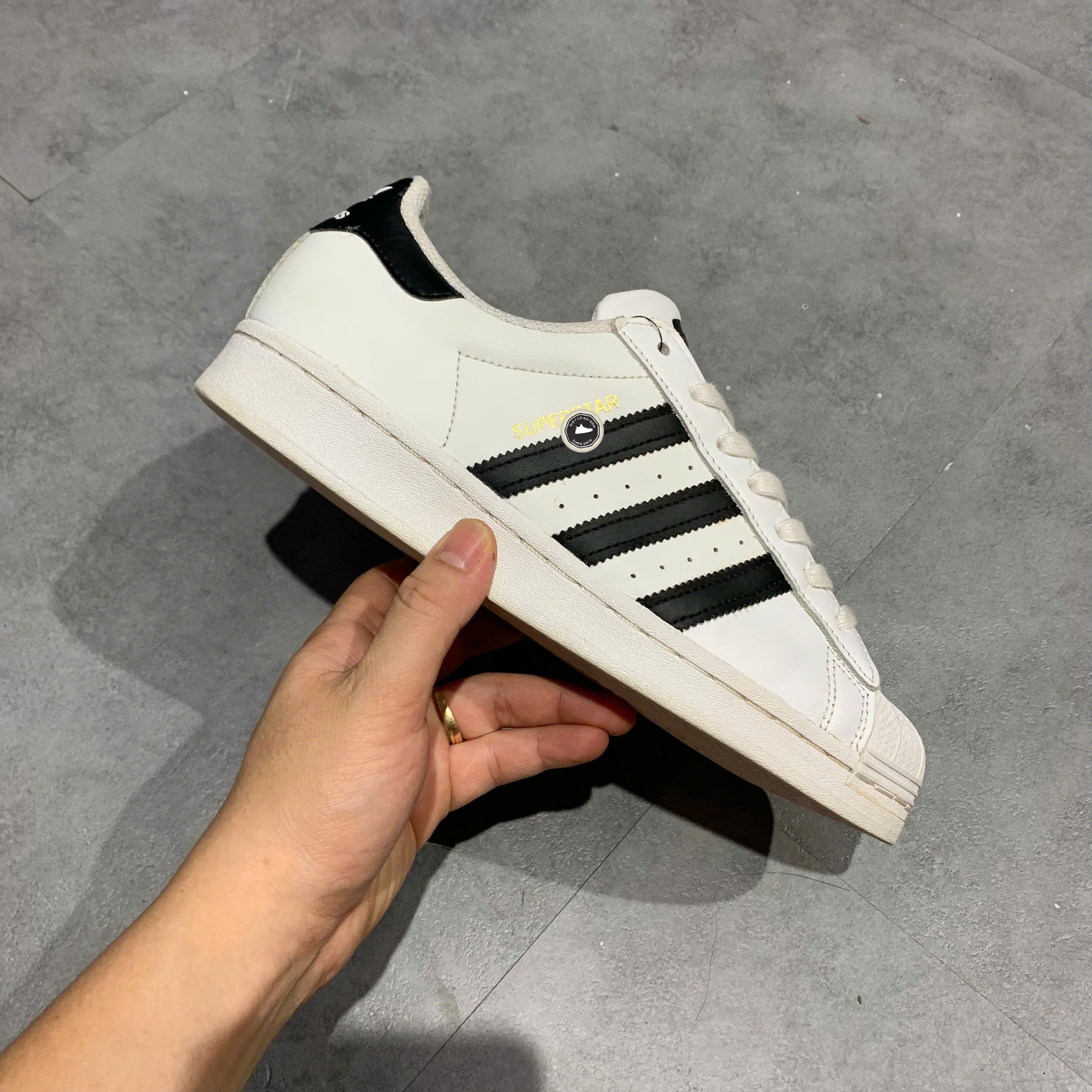 giay-thoi-trang Adidas Superstar White Black Gold - C77124 - Size 40 2/3 - GIÀY 2HAND CHÍNH HÃNG PVN25276