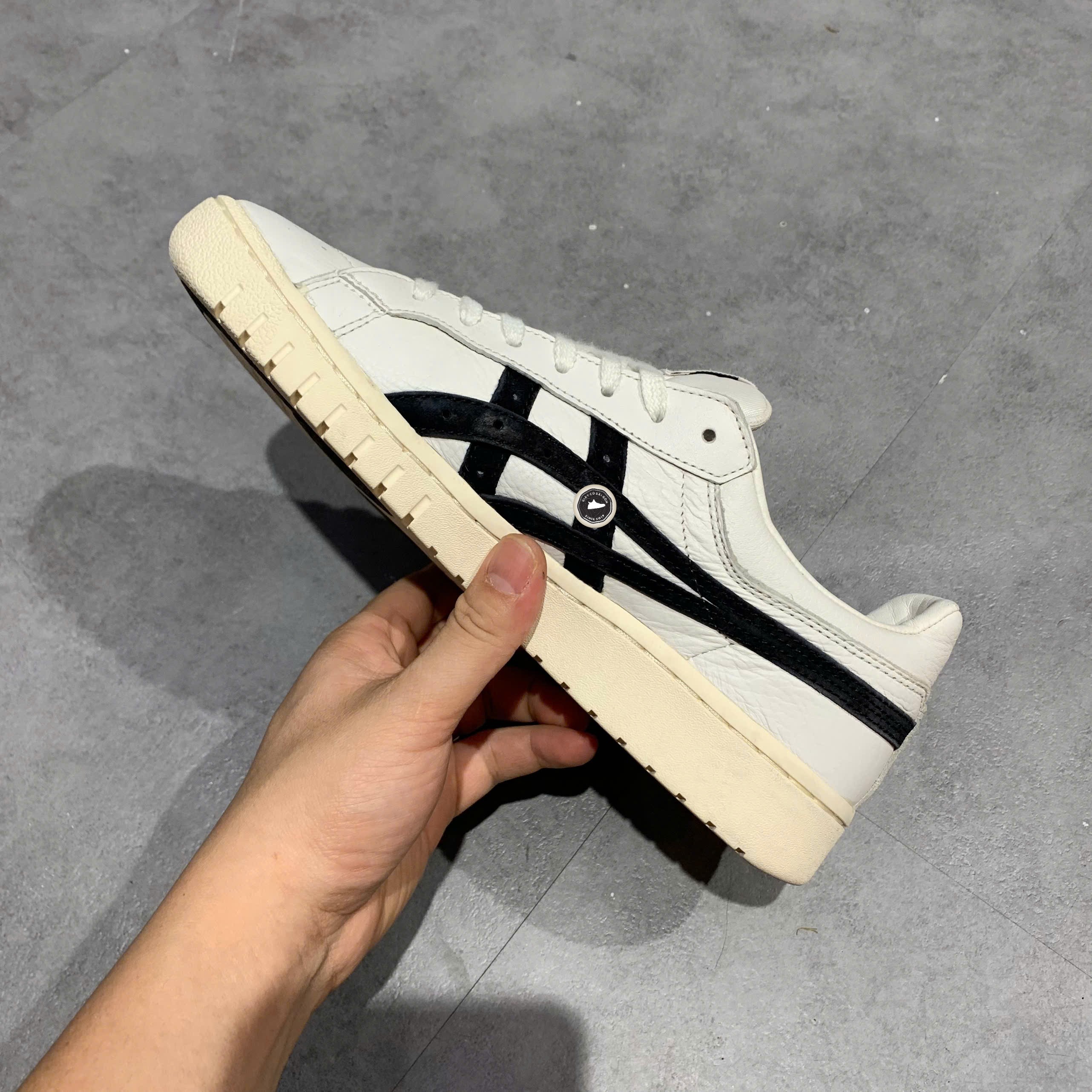 Giày Thời Trang Asics Gel-PTG White Black - HL7X0 - Size 40.5 - GIÀY 2HAND CHÍNH HÃNG