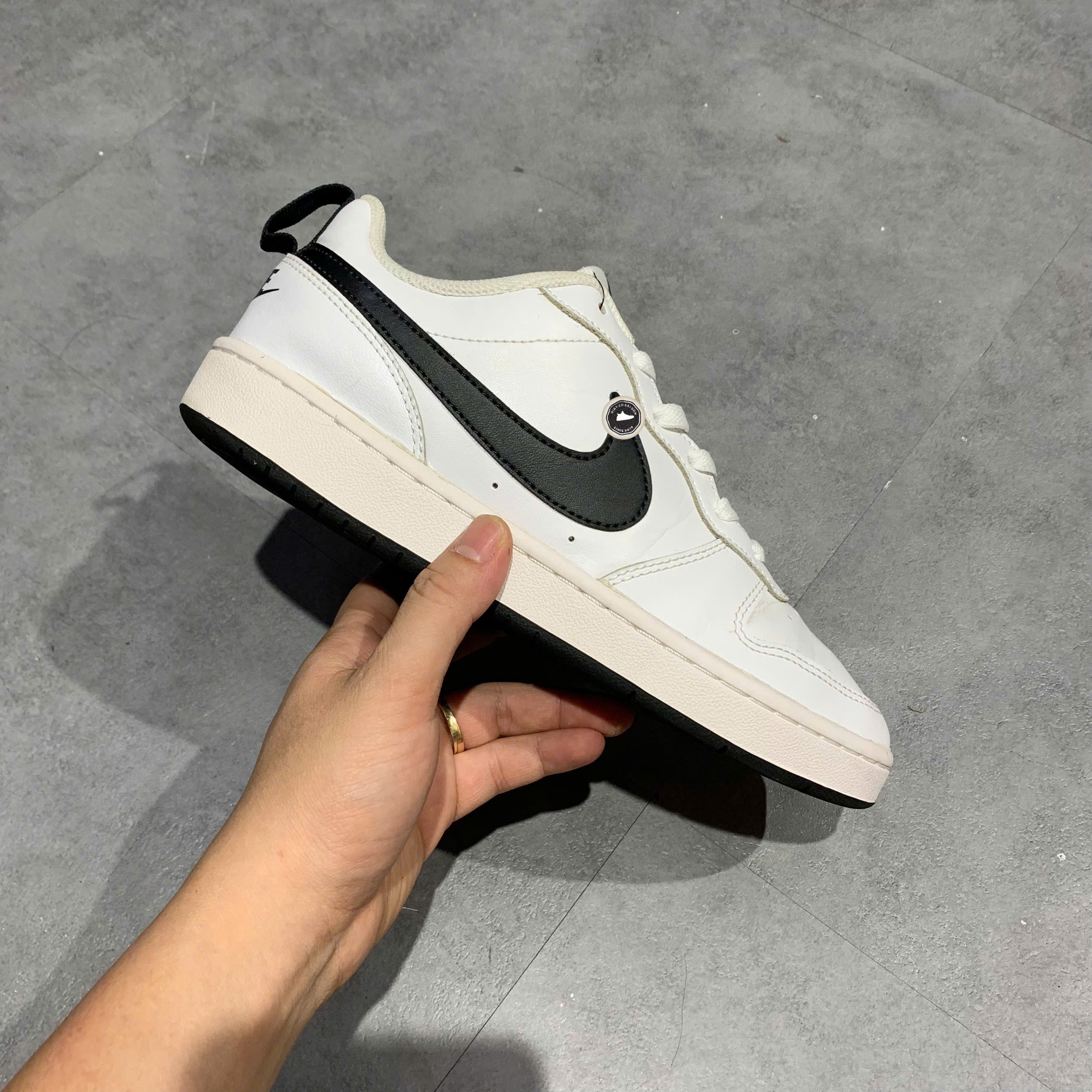 Giày Nike Court Borough Low 2 White Black - BQ5448-104 - Size 40 - GIÀY 2HAND CHÍNH HÃNG PVN