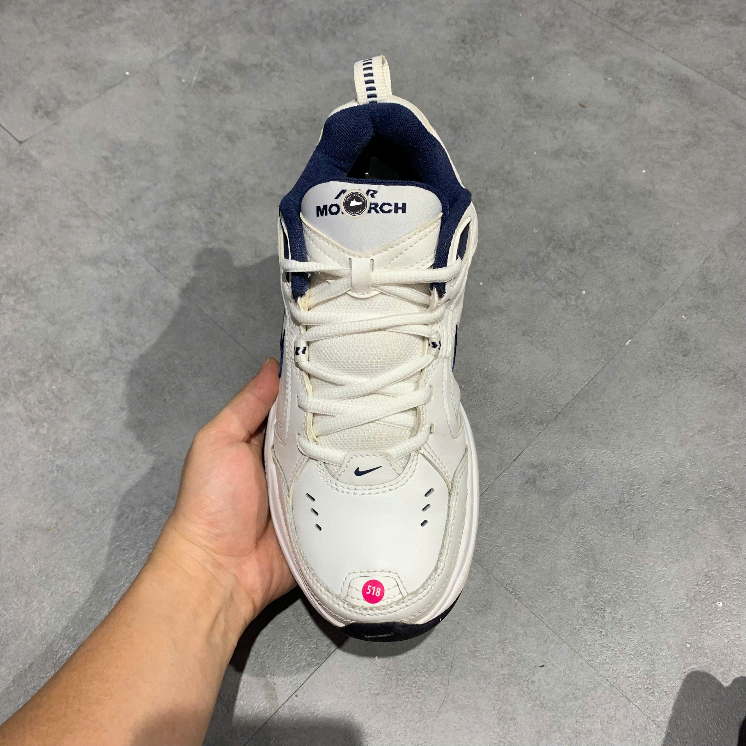Nike Air Monarch IV White Navy - 415445-102 - Size 40 - GIÀY 2HAND CHÍNH HÃNG PVN25328