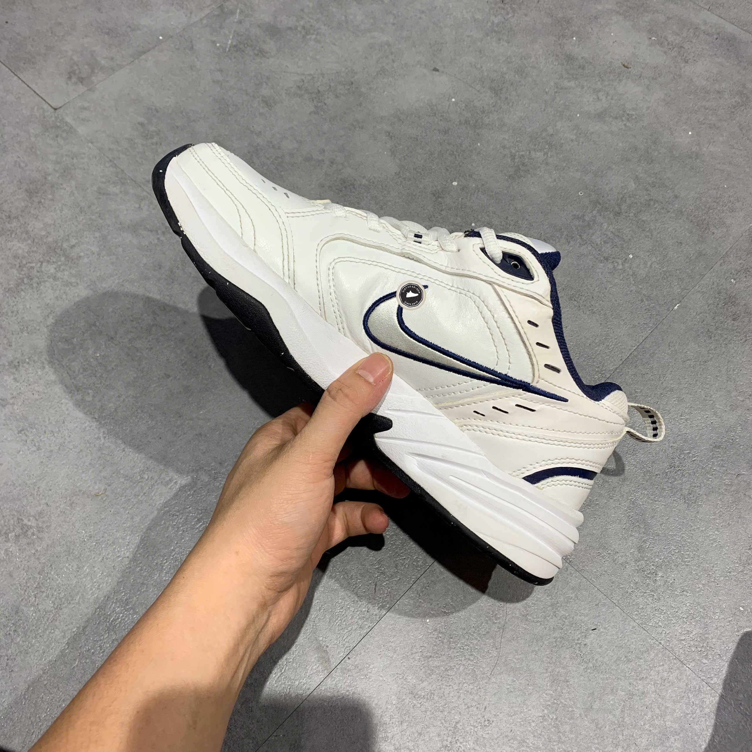 Nike Air Monarch IV White Navy - 415445-102 - Size 40 - GIÀY 2HAND CHÍNH HÃNG PVN25328