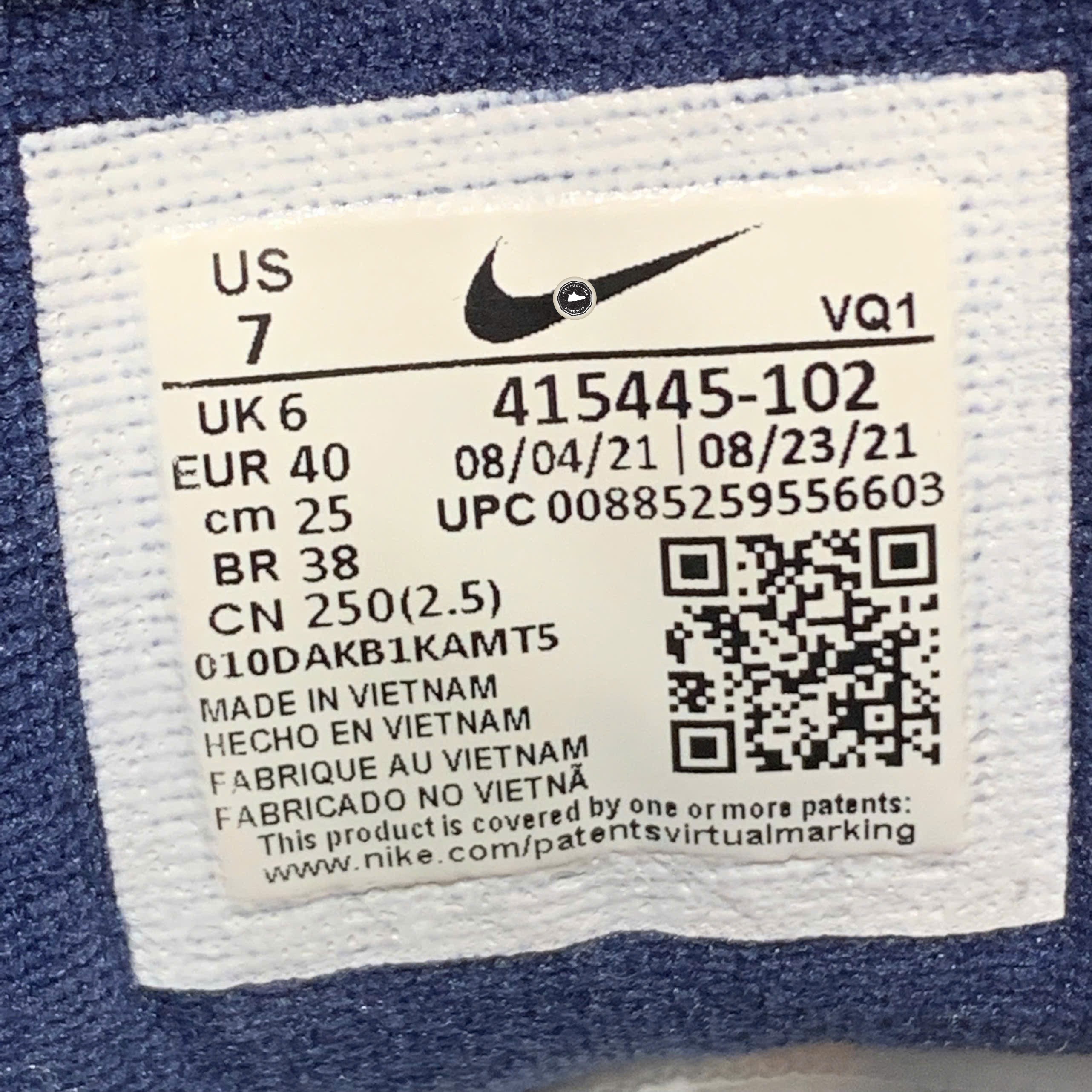 Nike Air Monarch IV White Navy - 415445-102 - Size 40 - GIÀY 2HAND CHÍNH HÃNG PVN25328