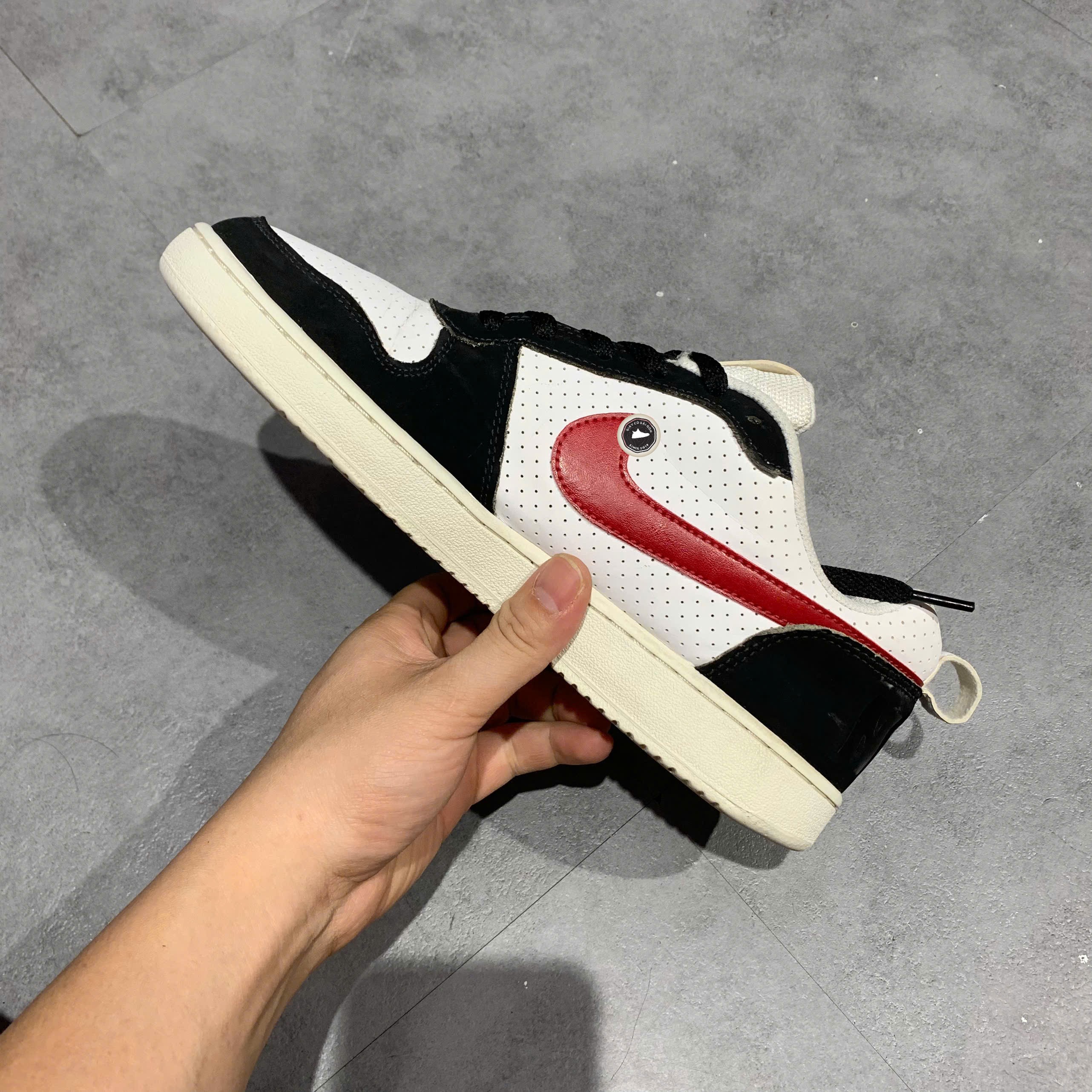 Nike Court Borough Low White Black University Red - 838937-102 - Size 41 - GIÀY 2HAND CHÍNH HÃNG PVN25493