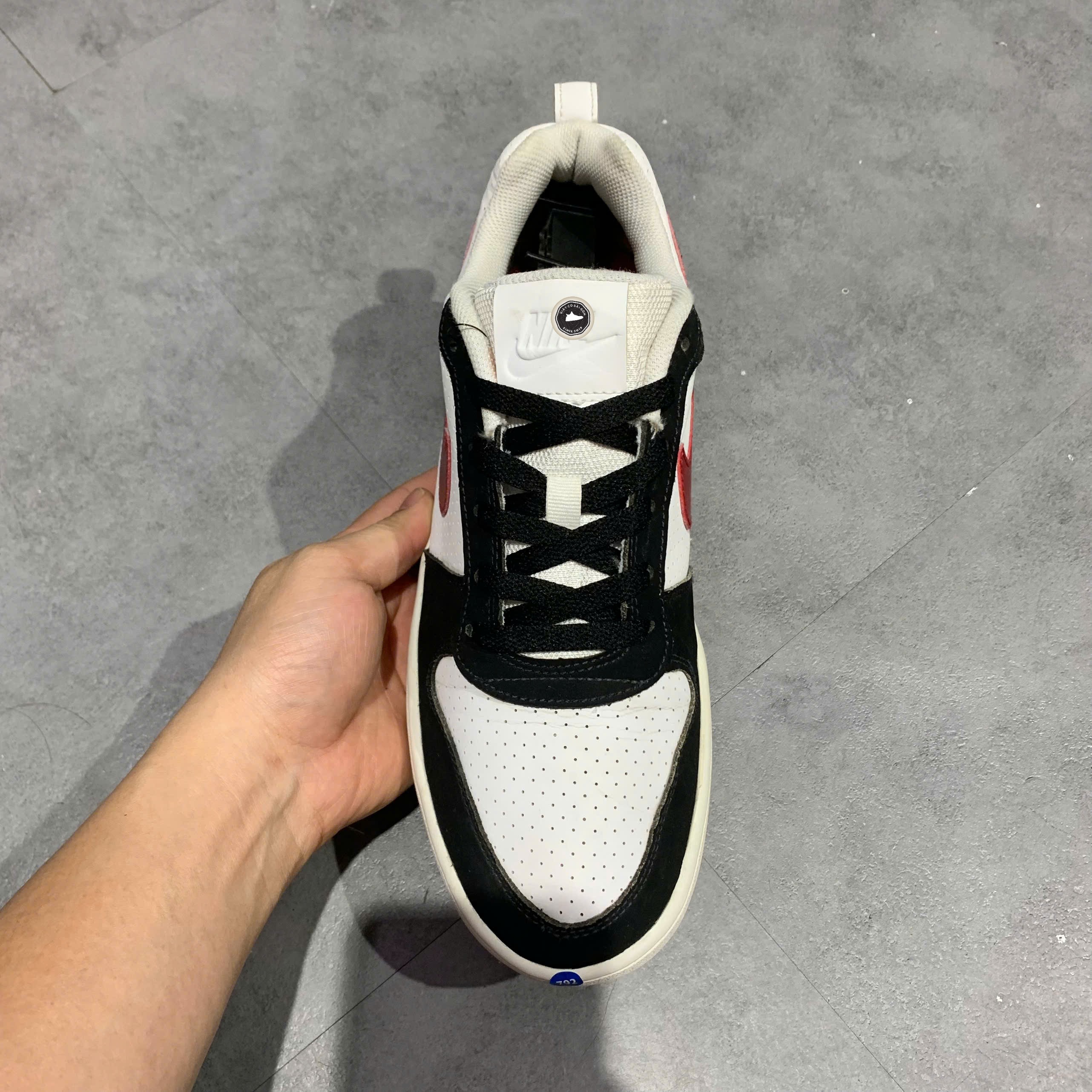 Nike Court Borough Low White Black University Red - 838937-102 - Size 41 - GIÀY 2HAND CHÍNH HÃNG PVN25493