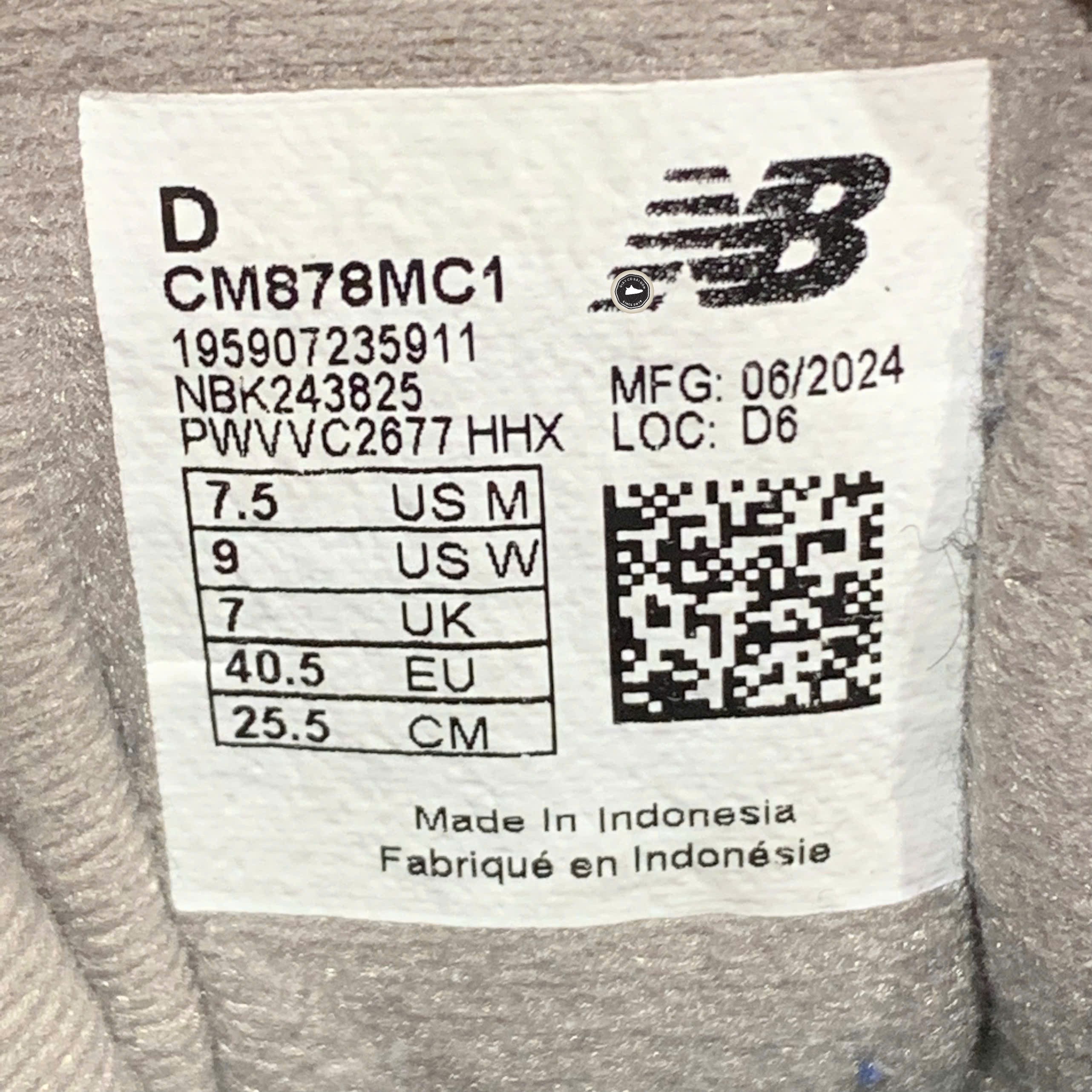 New Balance 878 Grey Beige - CM878MC1 - Size 40.5 - GIÀY 2HAND CHÍNH HÃNG PVN25377