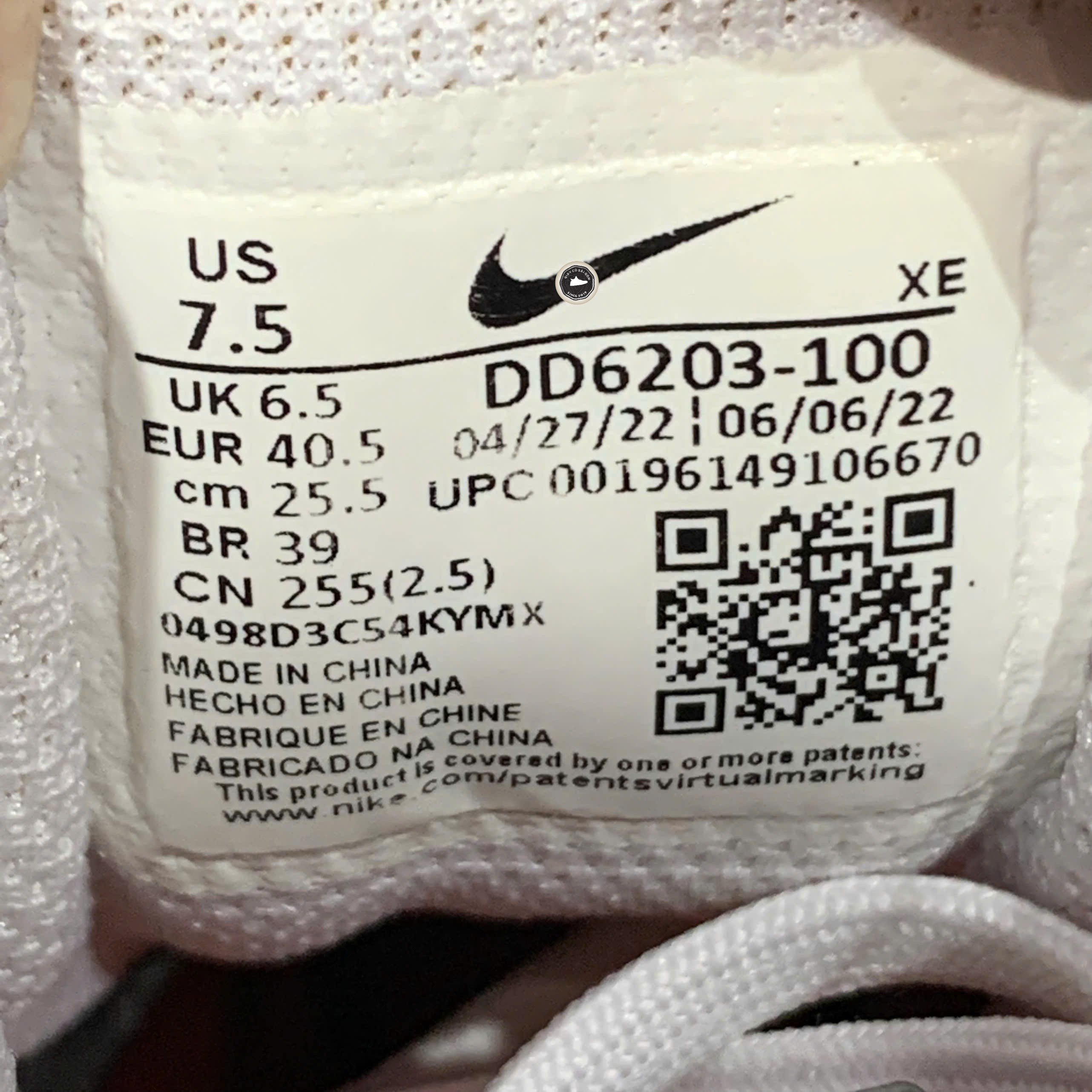 Nike Air Zoom Pegasus 40 White Volt Bright Crimson - DV3853-101 - Size 40.5 - GIÀY 2HAND CHÍNH HÃNG PVN25360